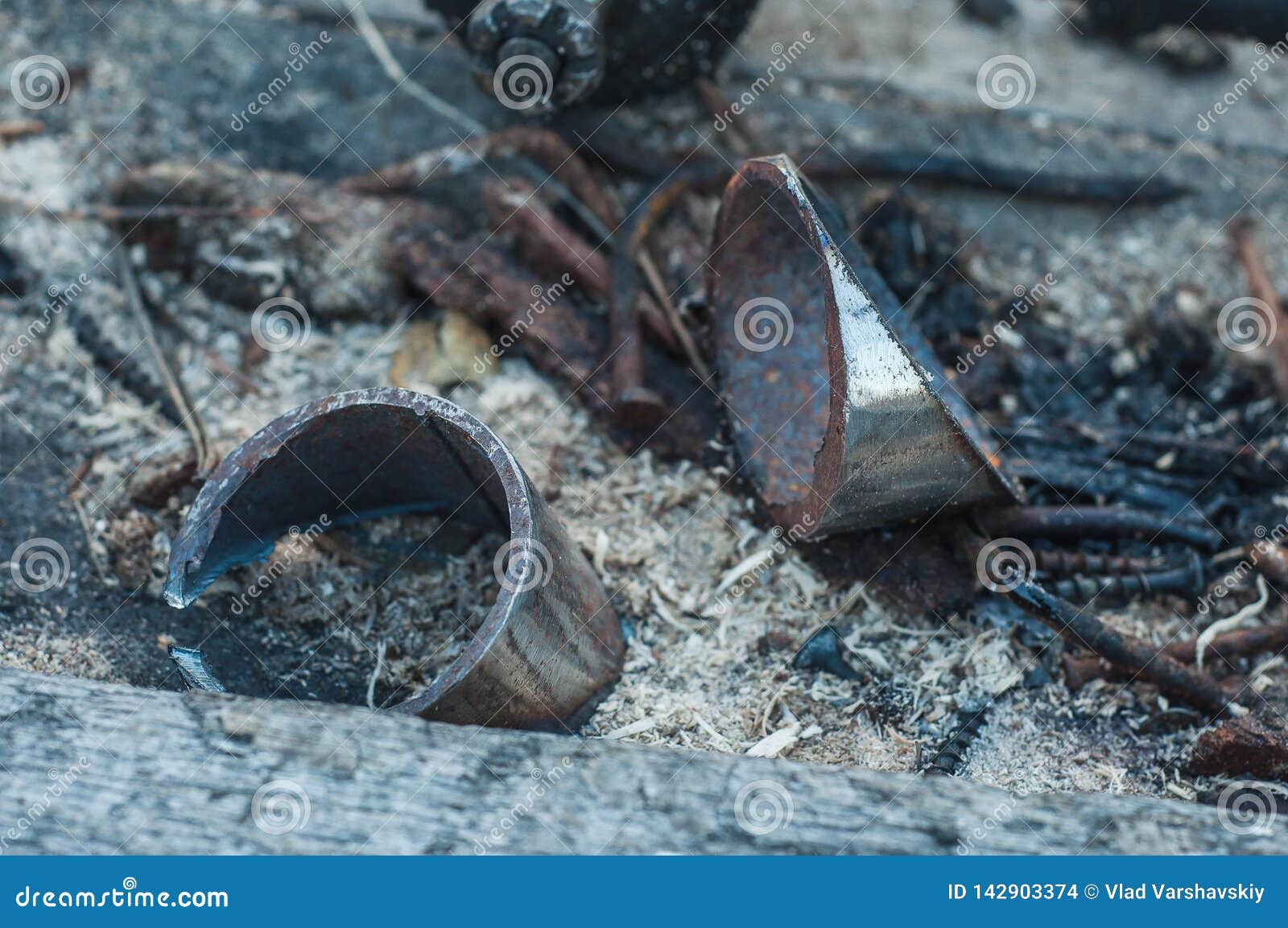 Work with Metal at Home without Machines Stock Photo Image of