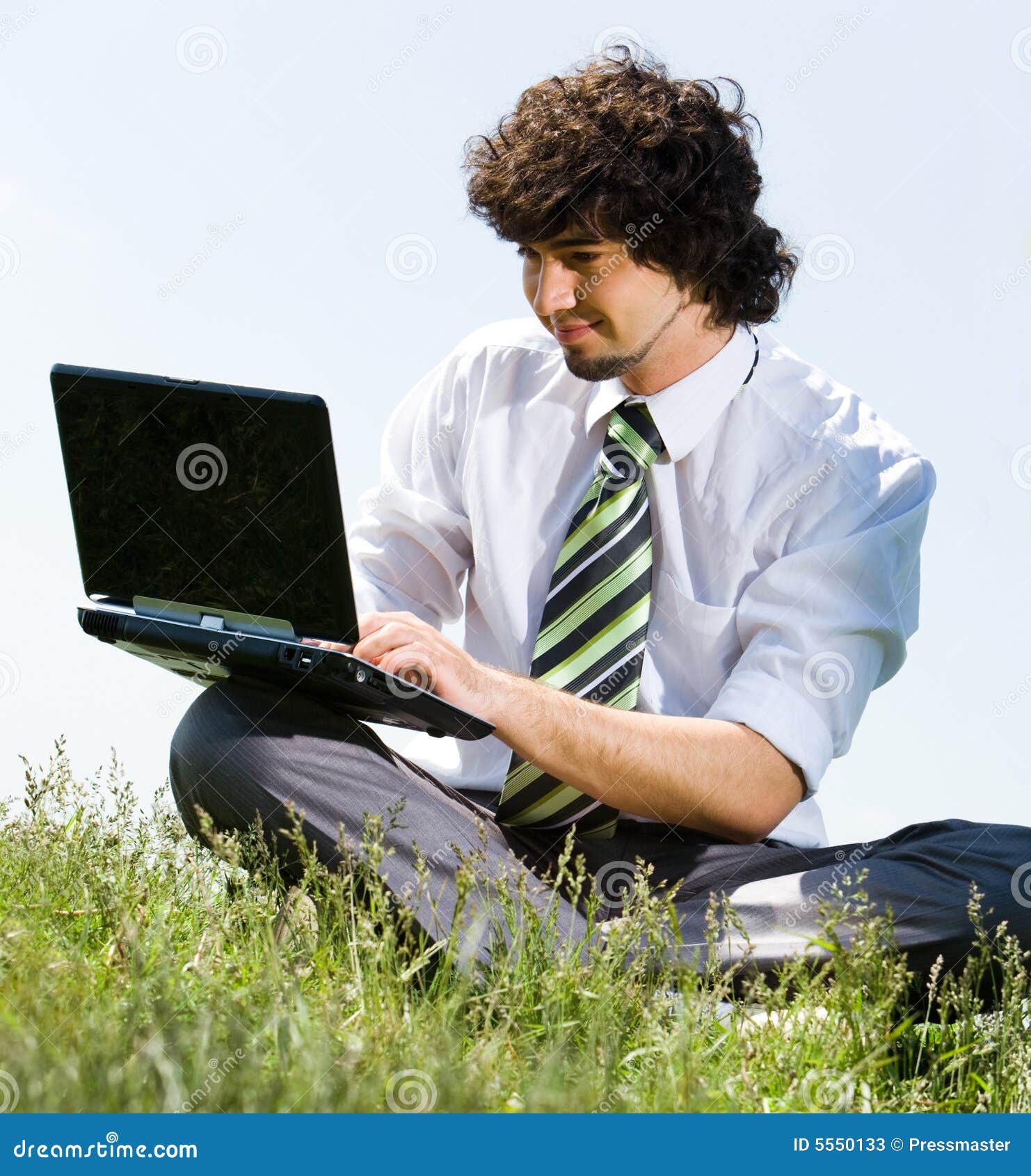 Work outdoor stock image. Image of outside, blue, manager 5550133