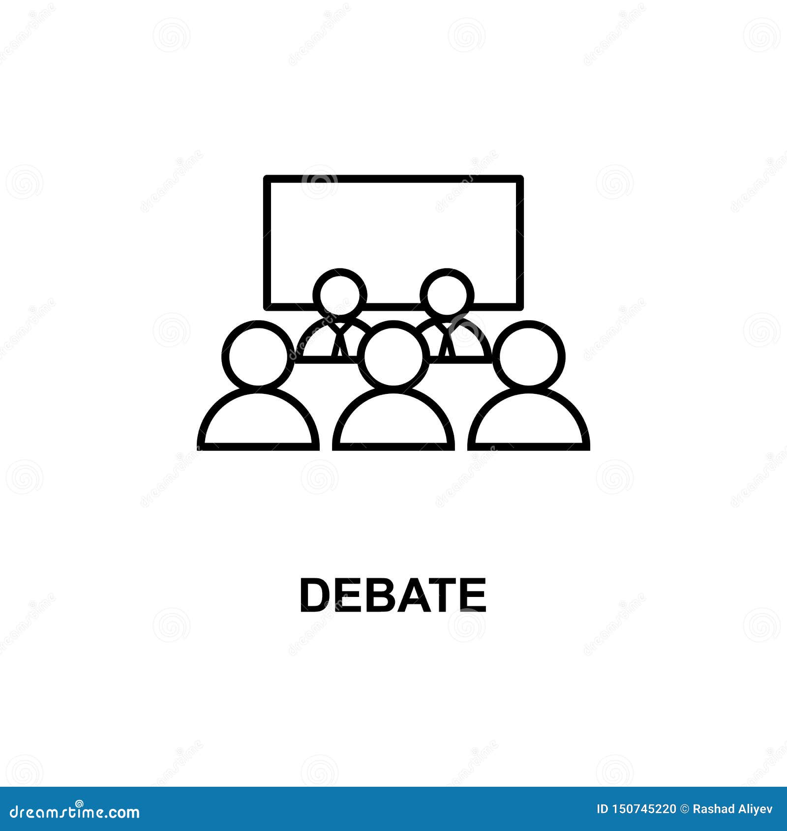 Work Place Debate Icon. Element of Conference with Description Icon for