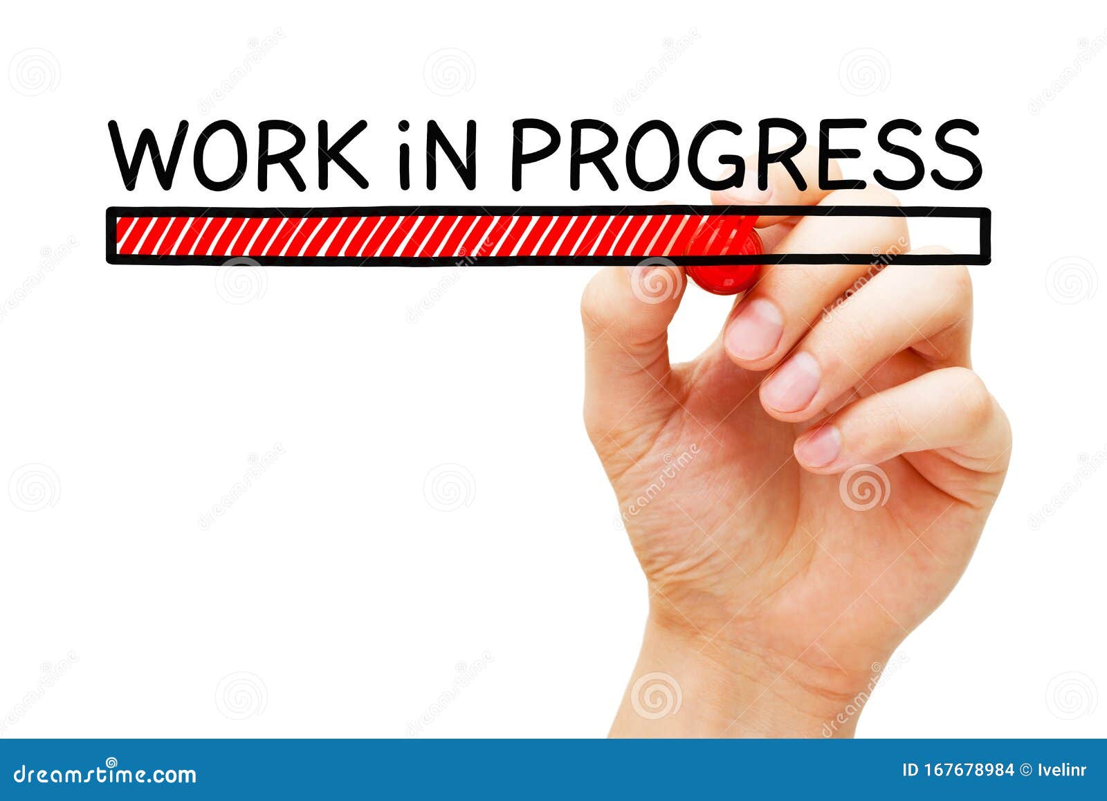 Work In Progress Loading Bar Concept Stock Photo - Image of deadline, devel...