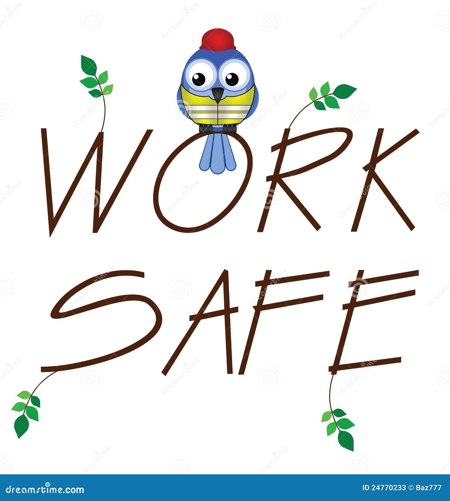 Work safe stock vector. Illustration of bird, industry 24770233