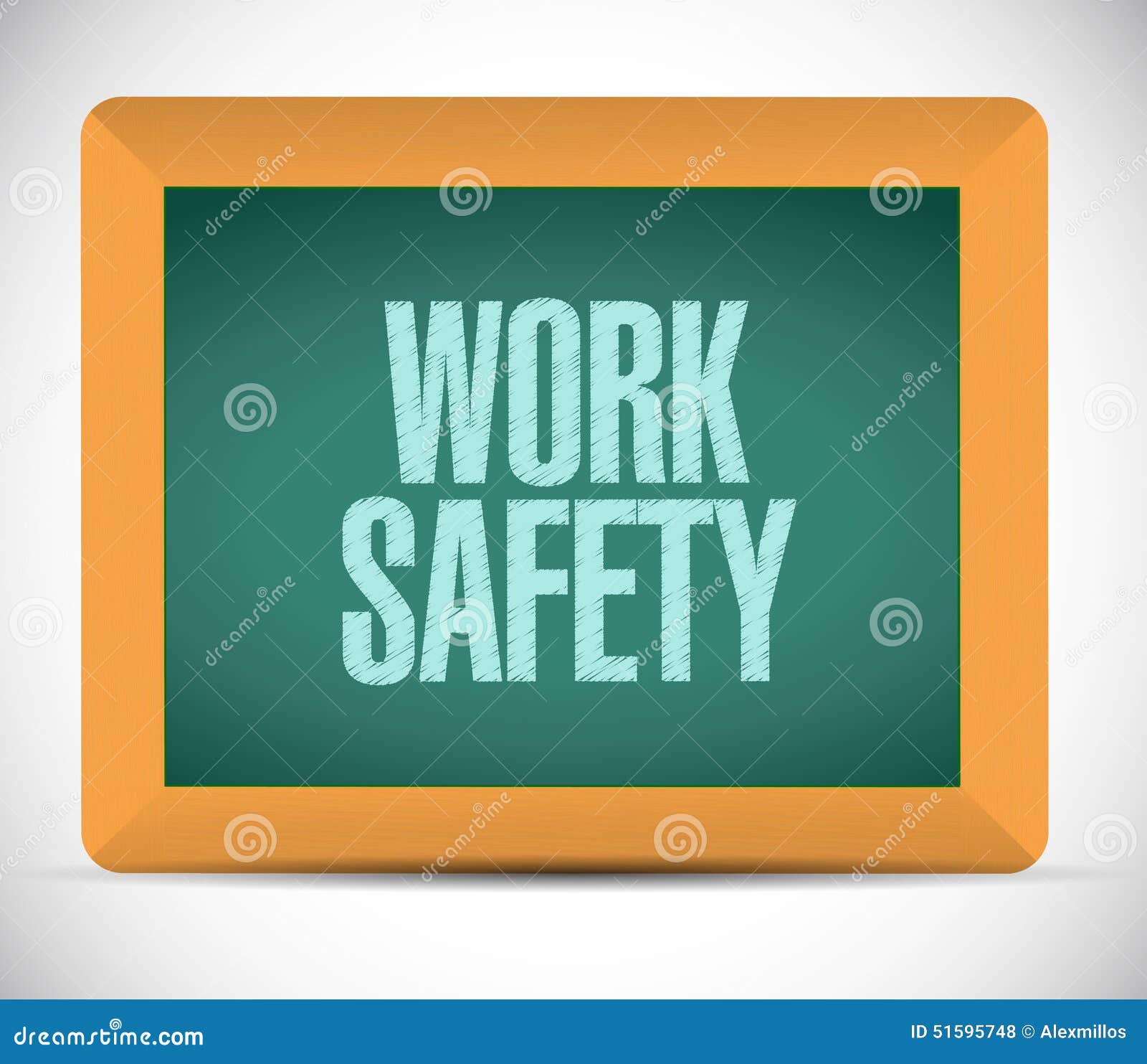 Work Safety Board Sign Concept Illustration Stock Illustration