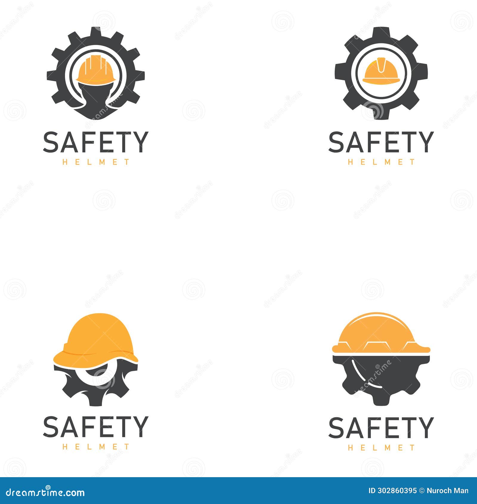 Work Safety Helmet Gear Design Vector Illustration Icon Stock Vector