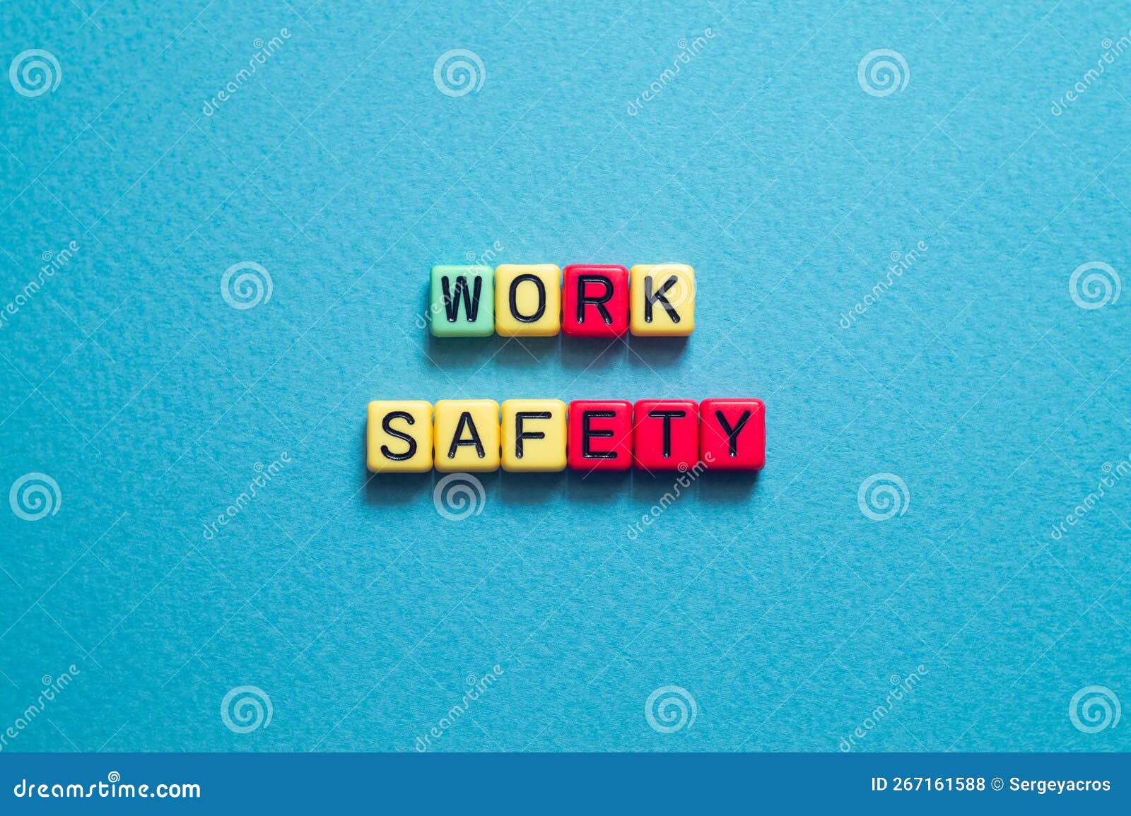Work Safety Word Concept on Cubes, Text Stock Photo Image of