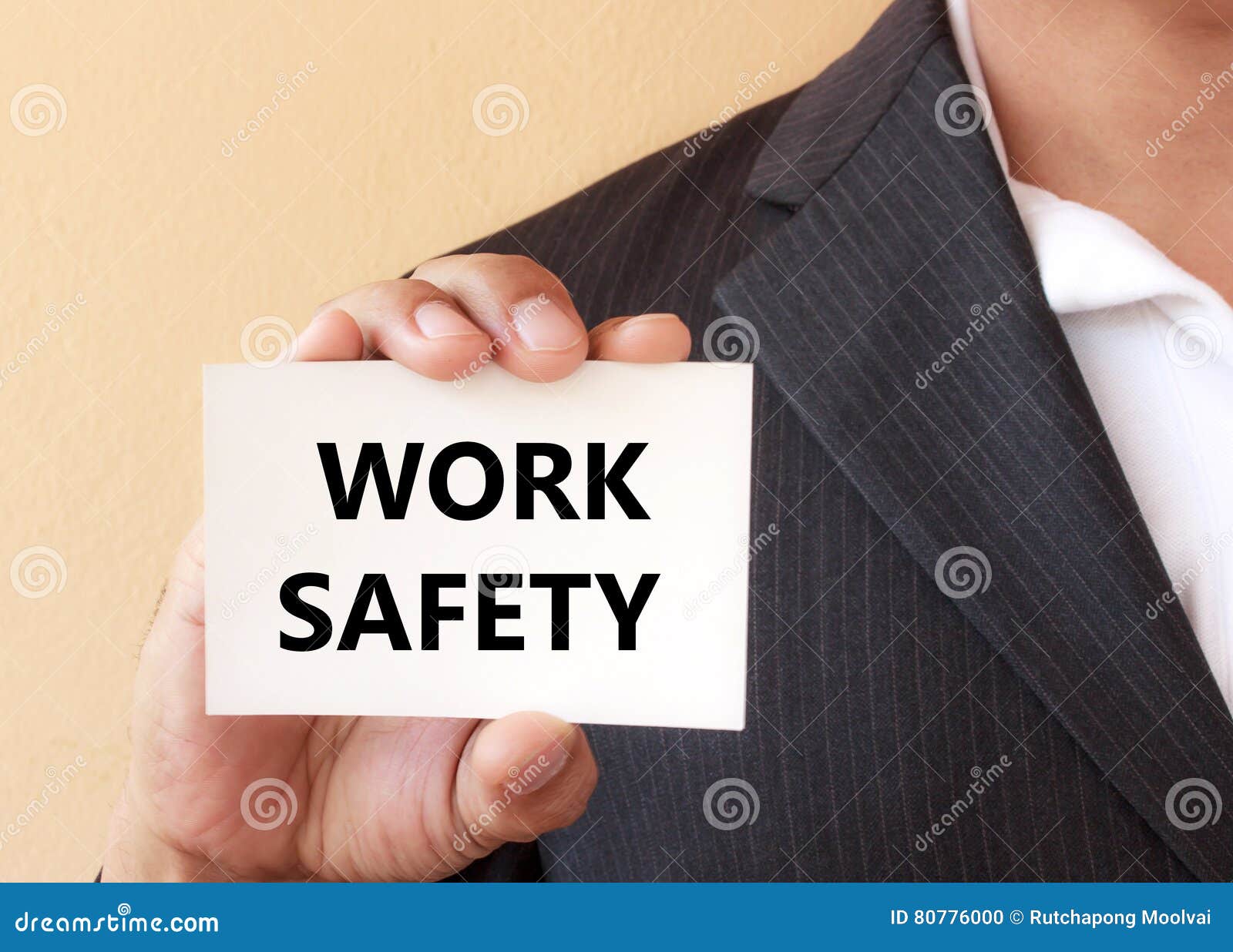 WORK SAFETY Word on the White Card Stock Photo Image of leadership