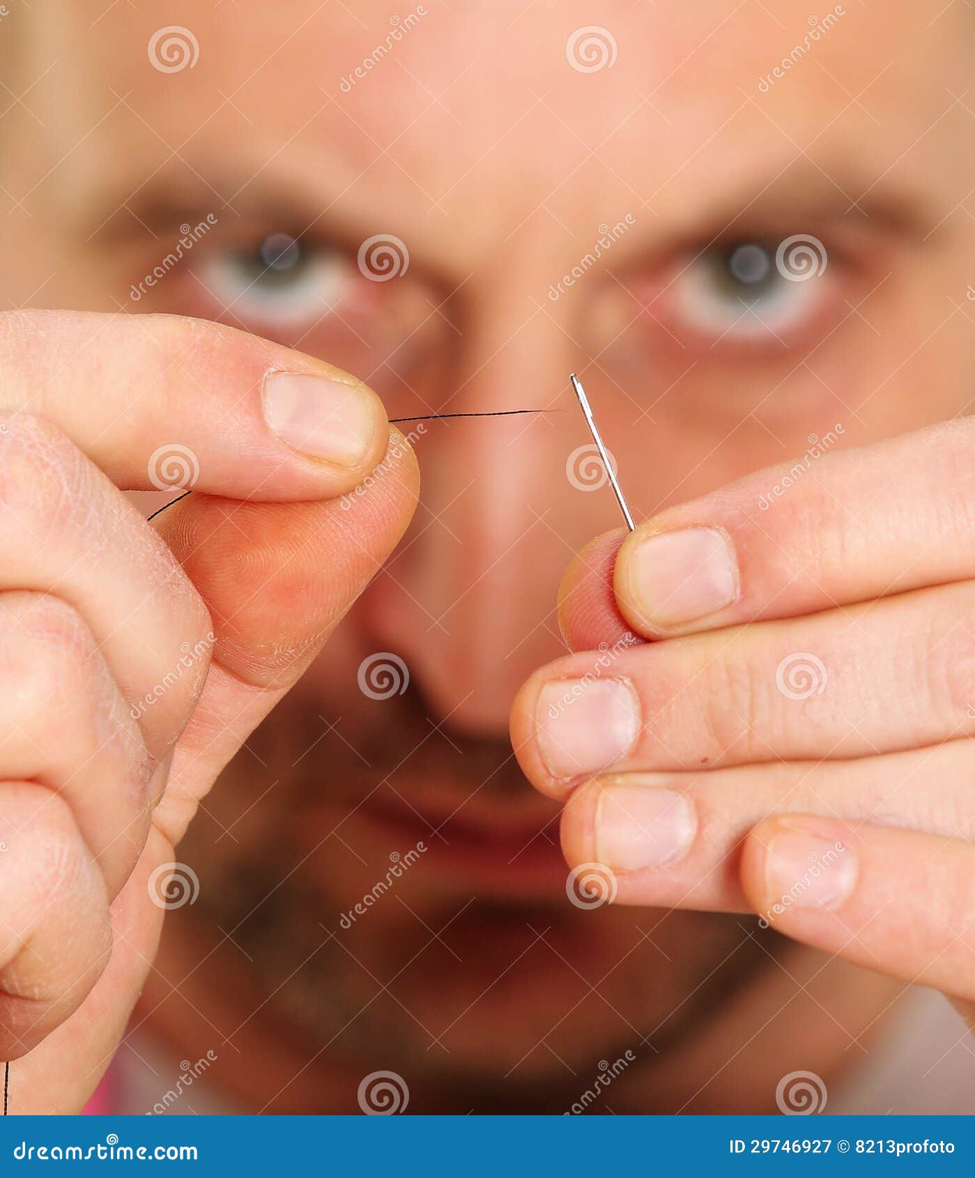 Hand Sewing, Thread a Needle Stock Image Image of haberdashery