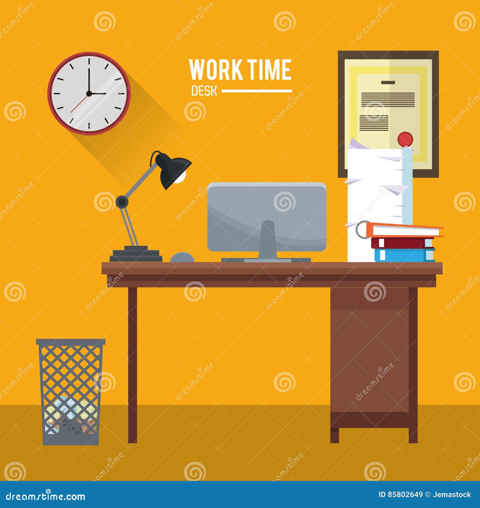 Time Desk Line Icons Collection. Organization, Efficiency, Productivity