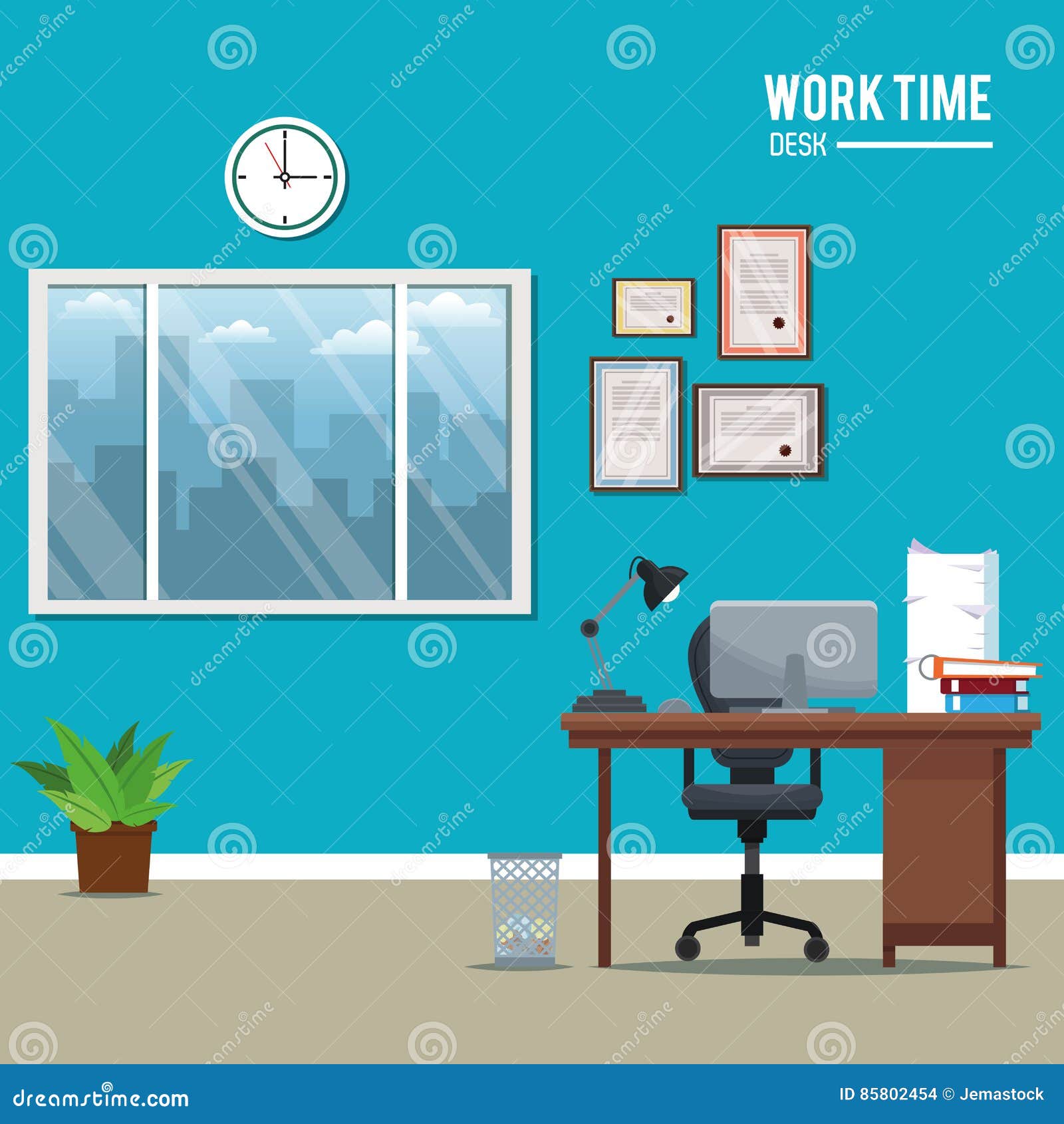 Time Desk Line Icons Collection. Organization, Efficiency, Productivity