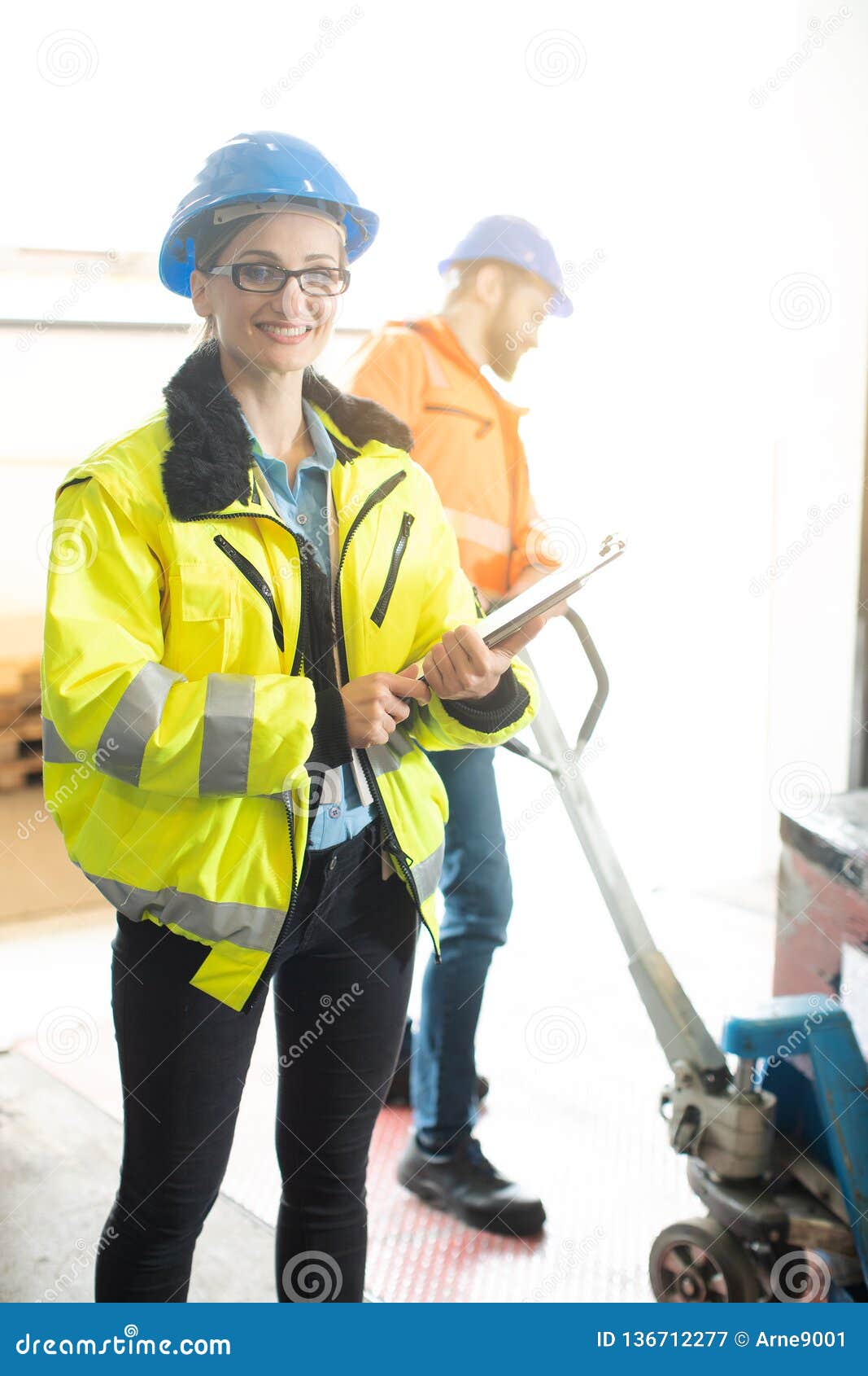 Work in a Warehouse Specialized in Food Logistics Stock Image Image