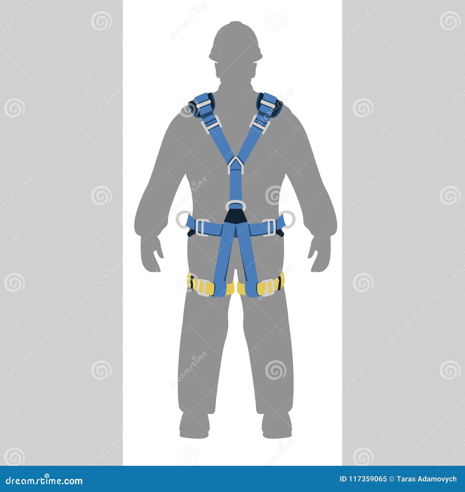 Safety Belt Thin Line Icon, Safety Engineering Concept, Safe Belt Sign