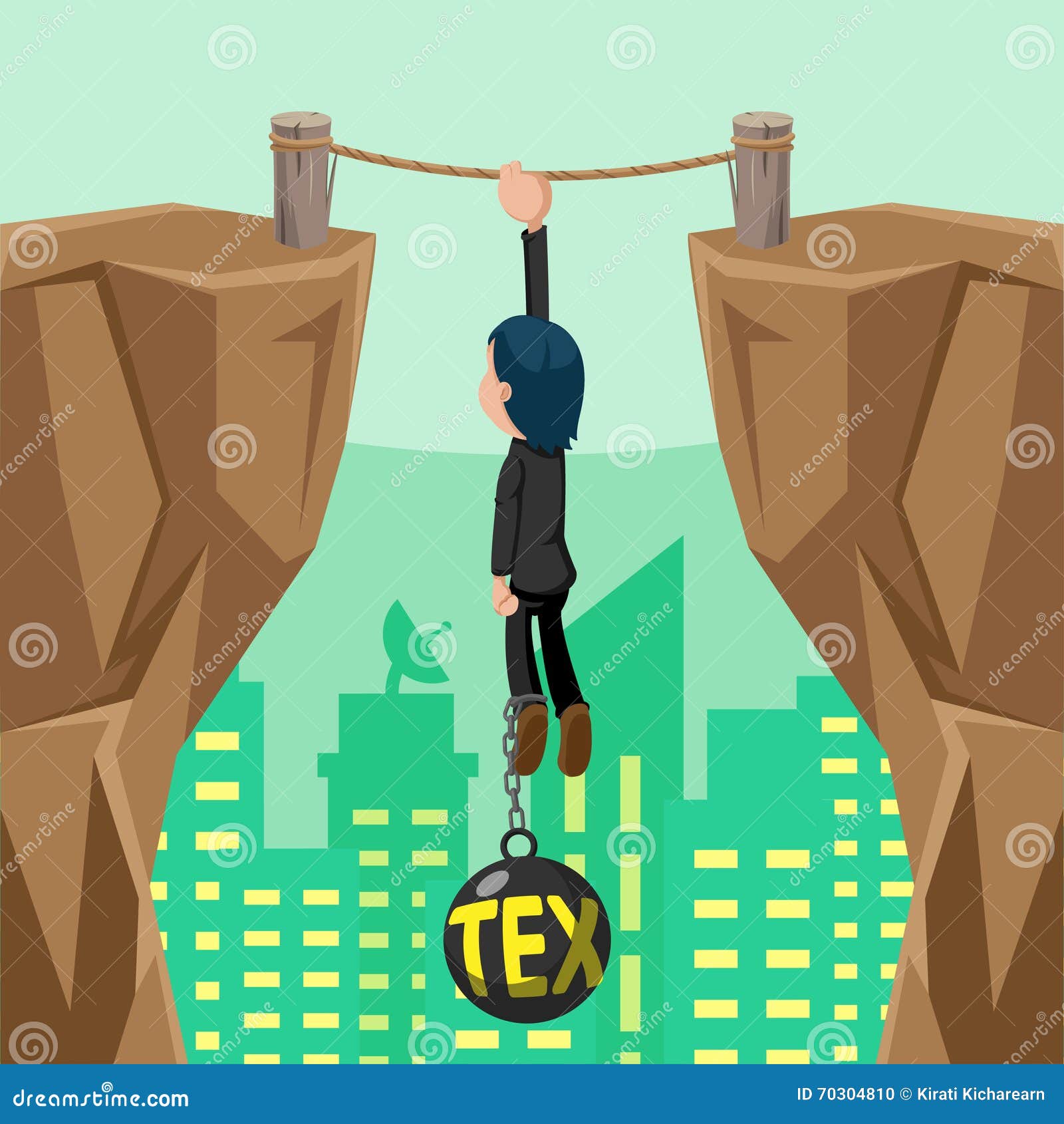 worker-danger-tax-cliff-pendulum-stock-illustration-illustration-of