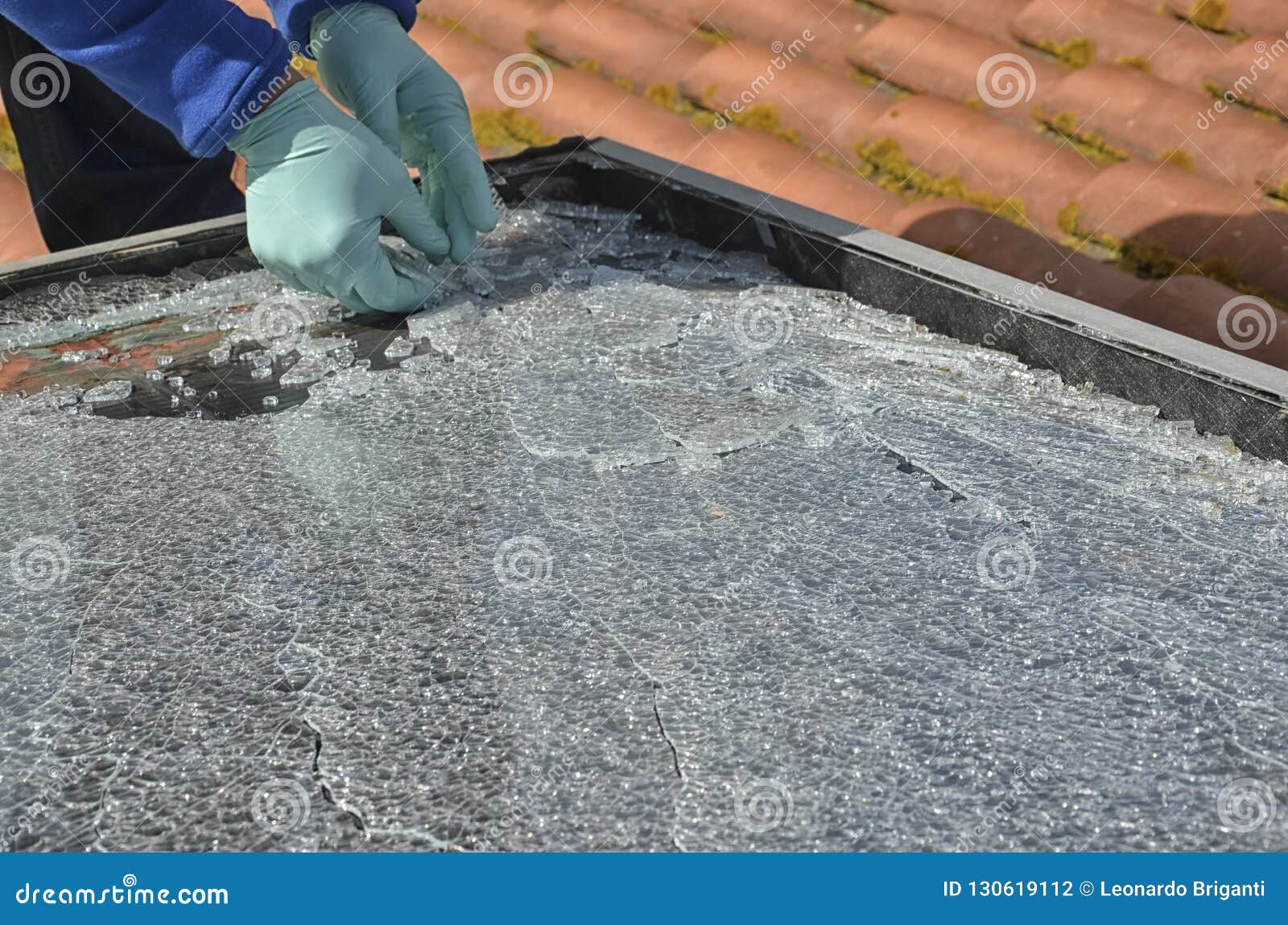 Shattered Solar Panel after Hail Stock Photo Image of policy, solar