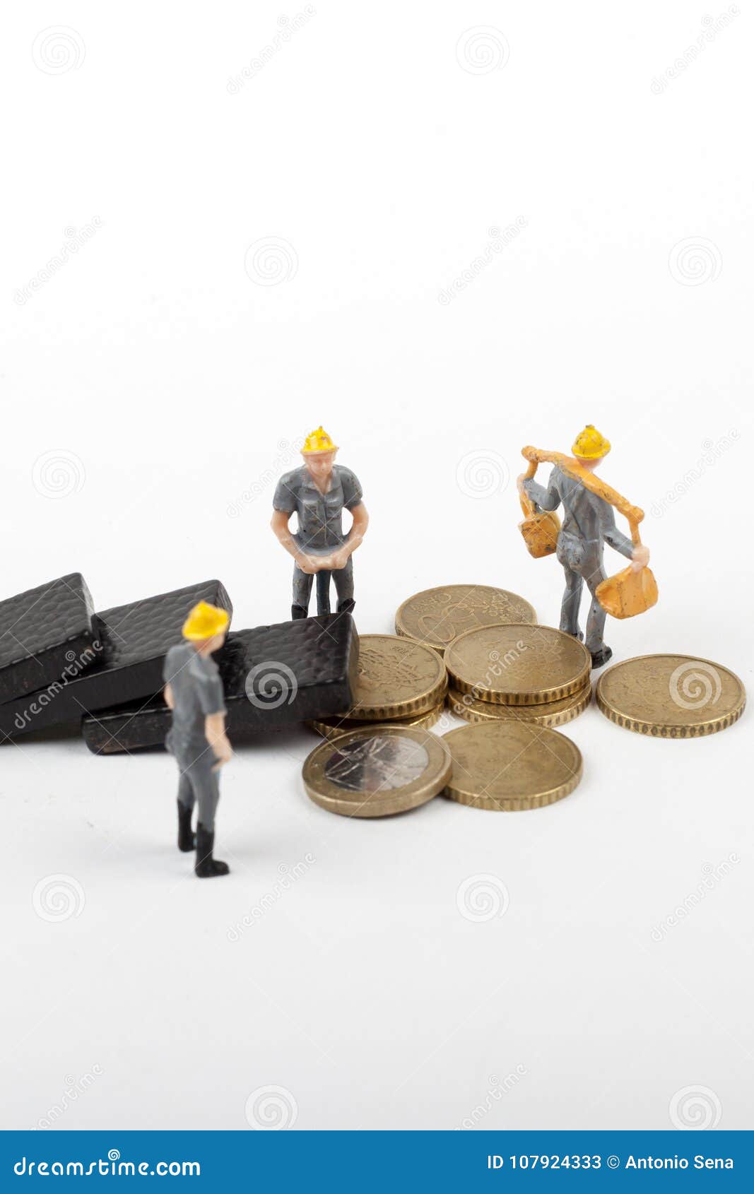 worker figurines posed to look as though they are working