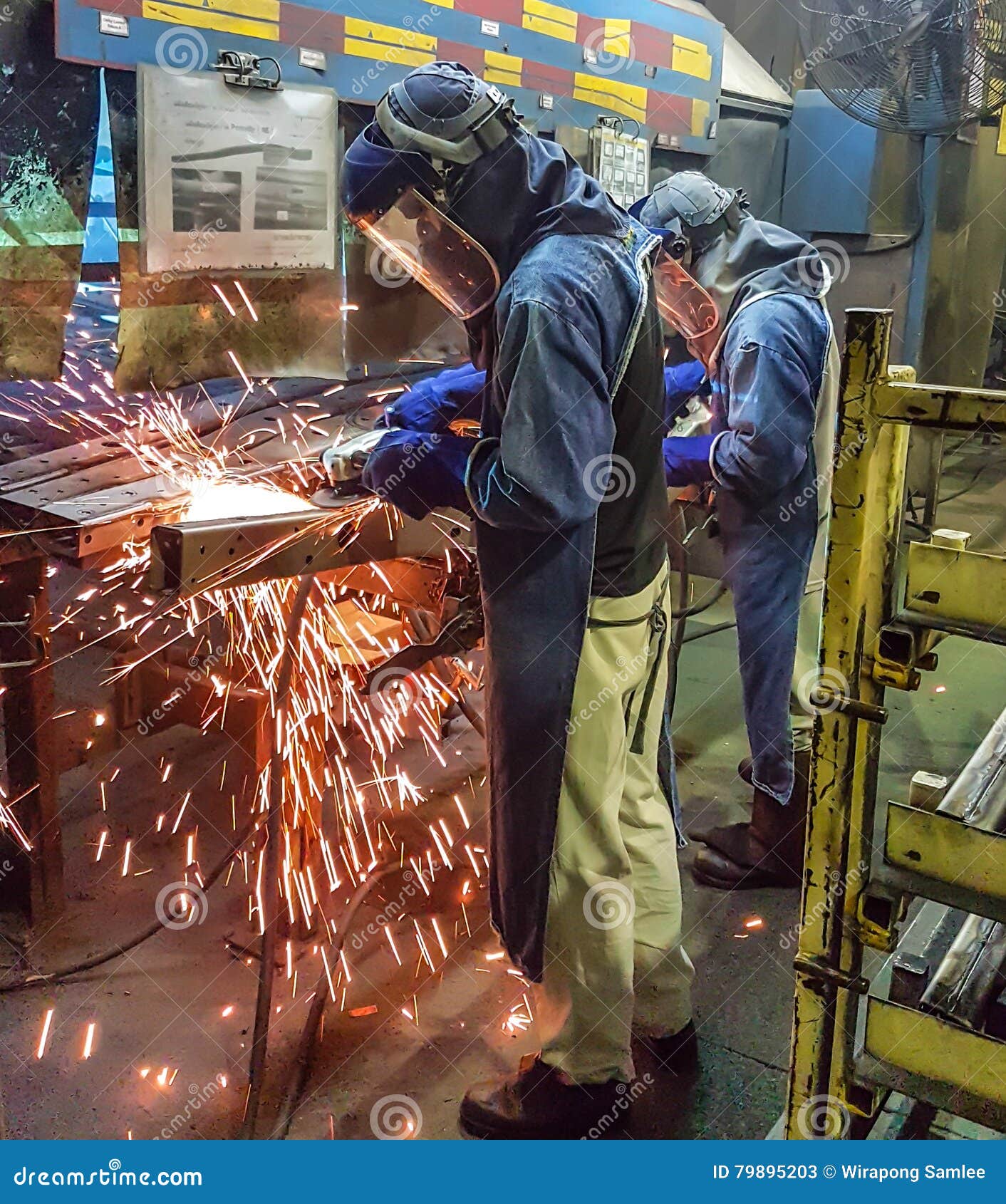 The worker grinding metal editorial stock photo. Image of automotive