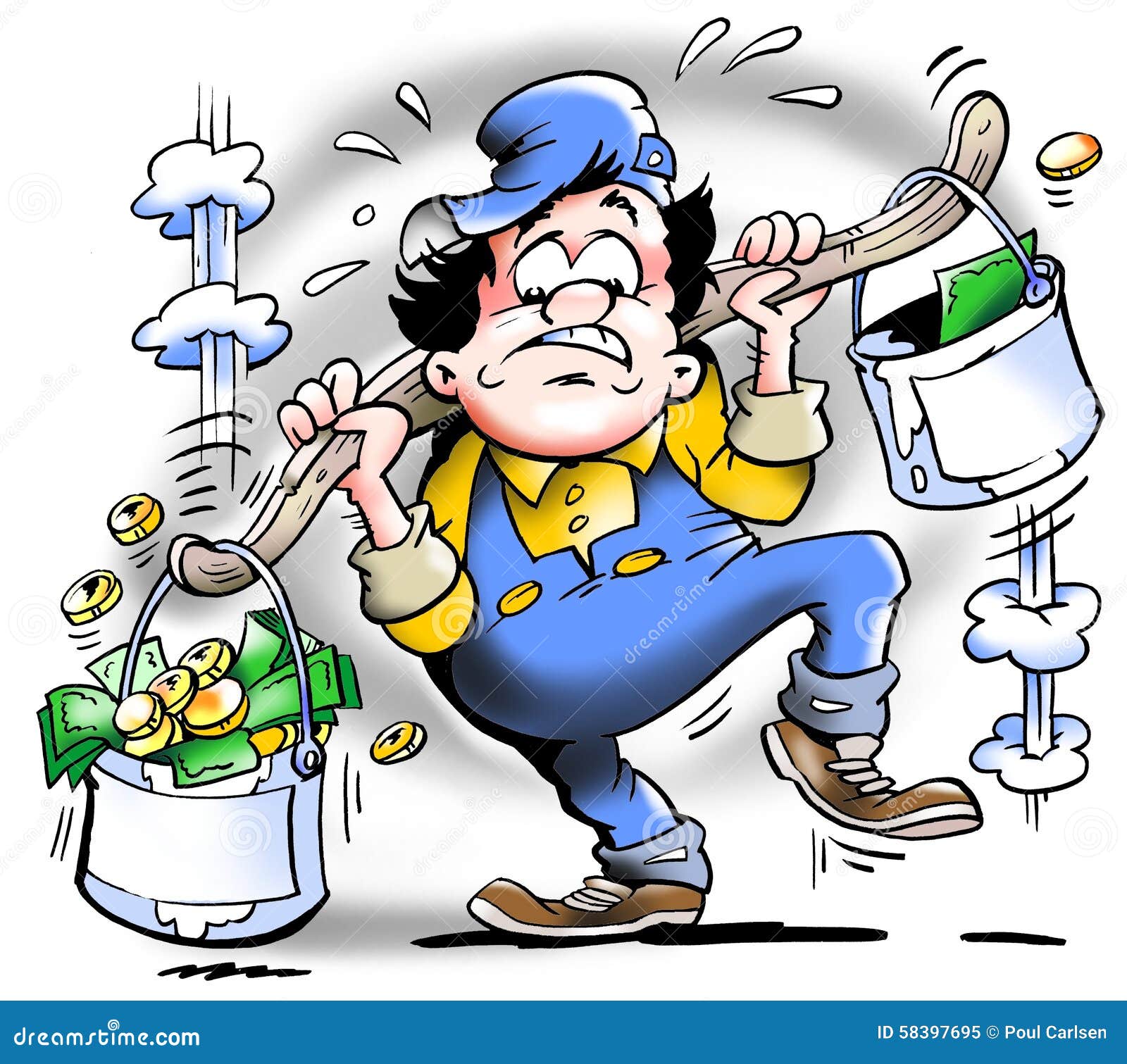 Buckets Full Money Stock Illustrations 3 Buckets Full Money Stock