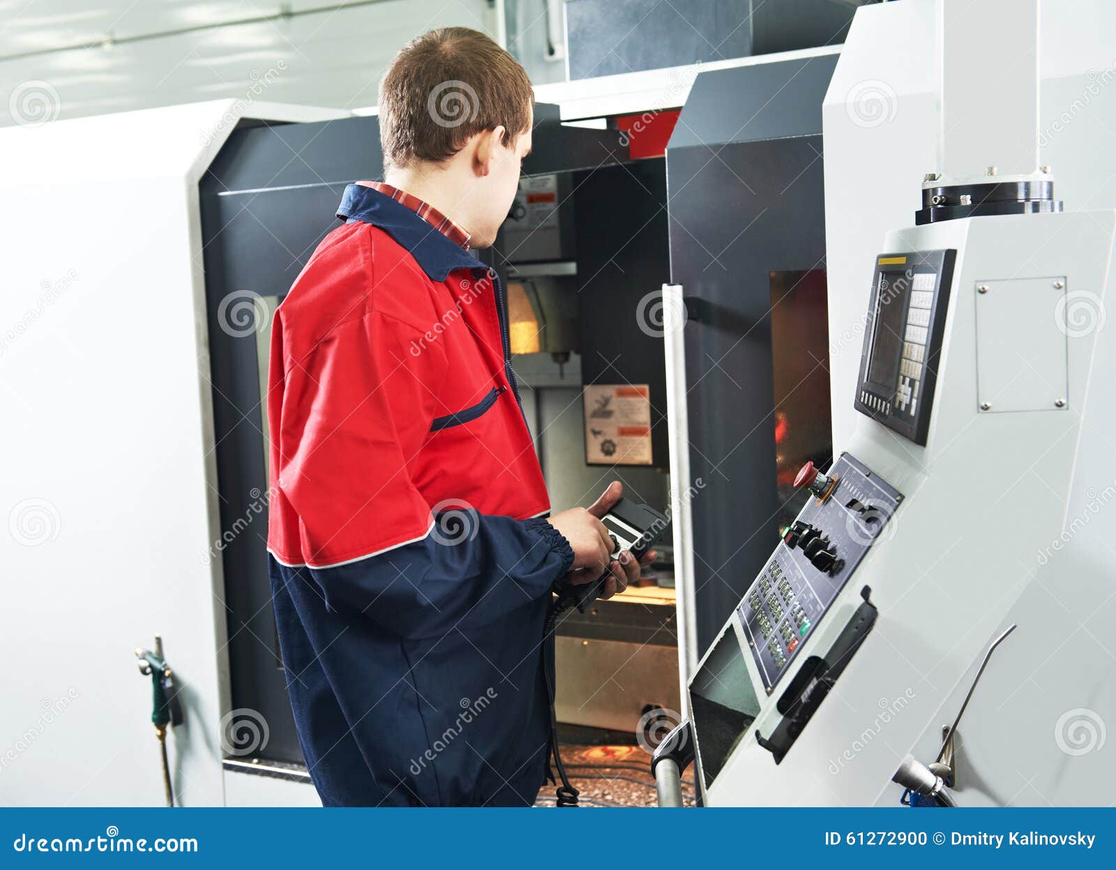 Worker at Machining Tool Stock Photo Image of fettler