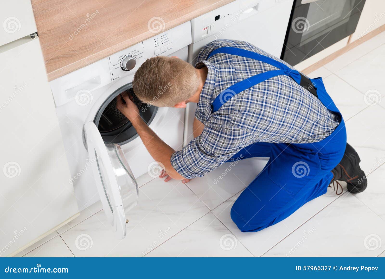 Worker Making Washer stock image. Image of house, problem 57966327
