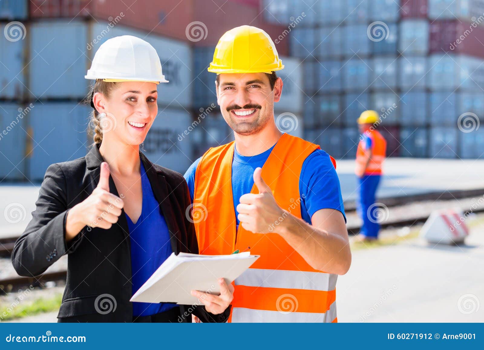 Worker and Manager of Freight Forwarding Company Stock Photo Image of