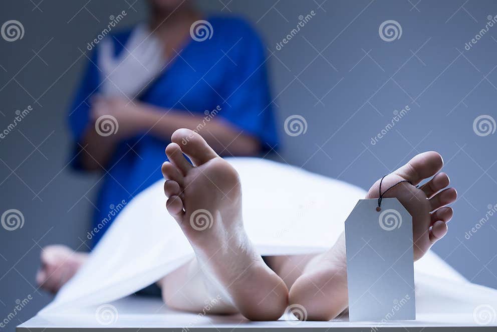 Worker of Morgue during Job Stock Image - Image of morgue, identity