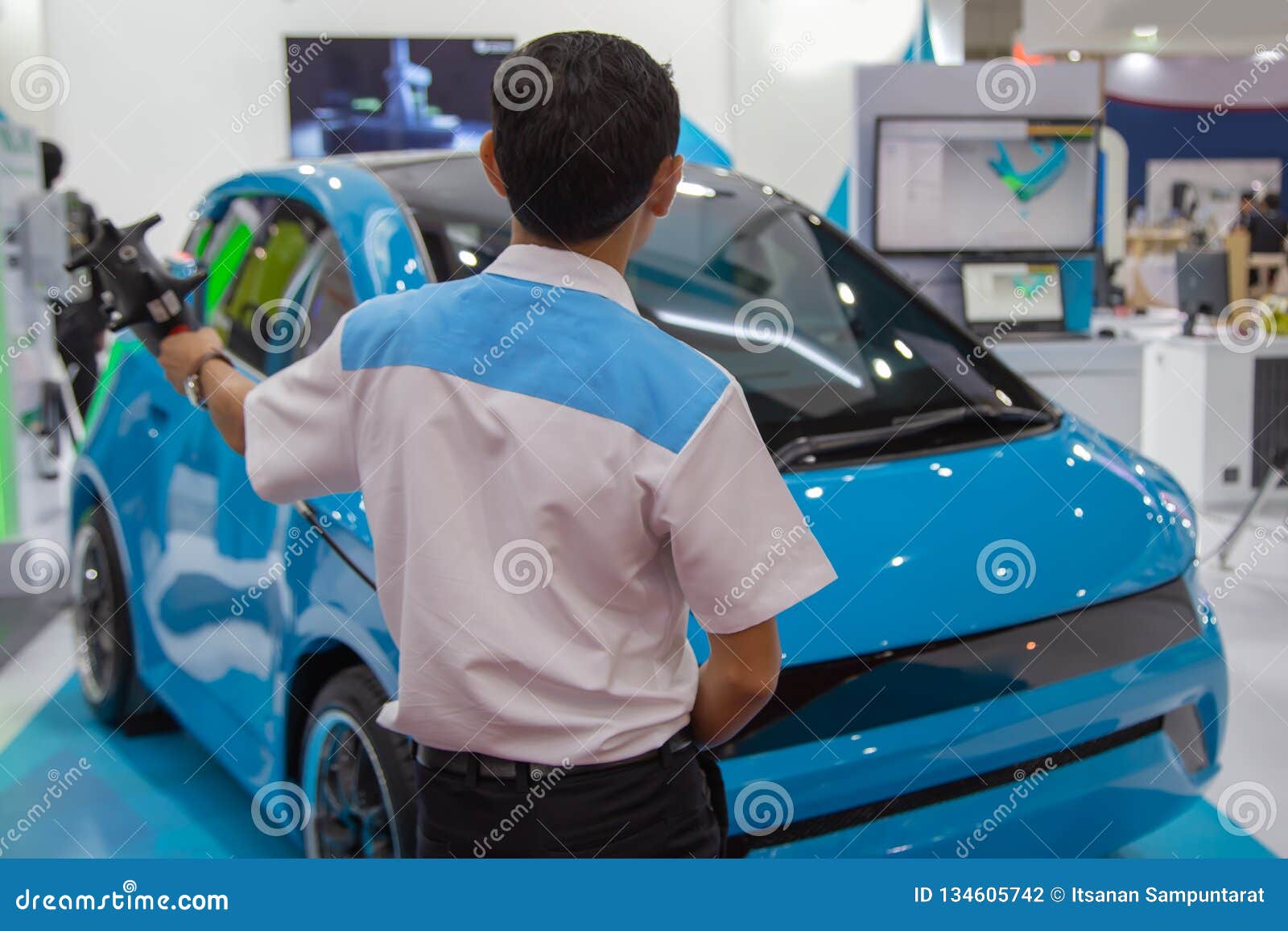 3D Laser Scanner for Car Assembly Factory Editorial Photography Image