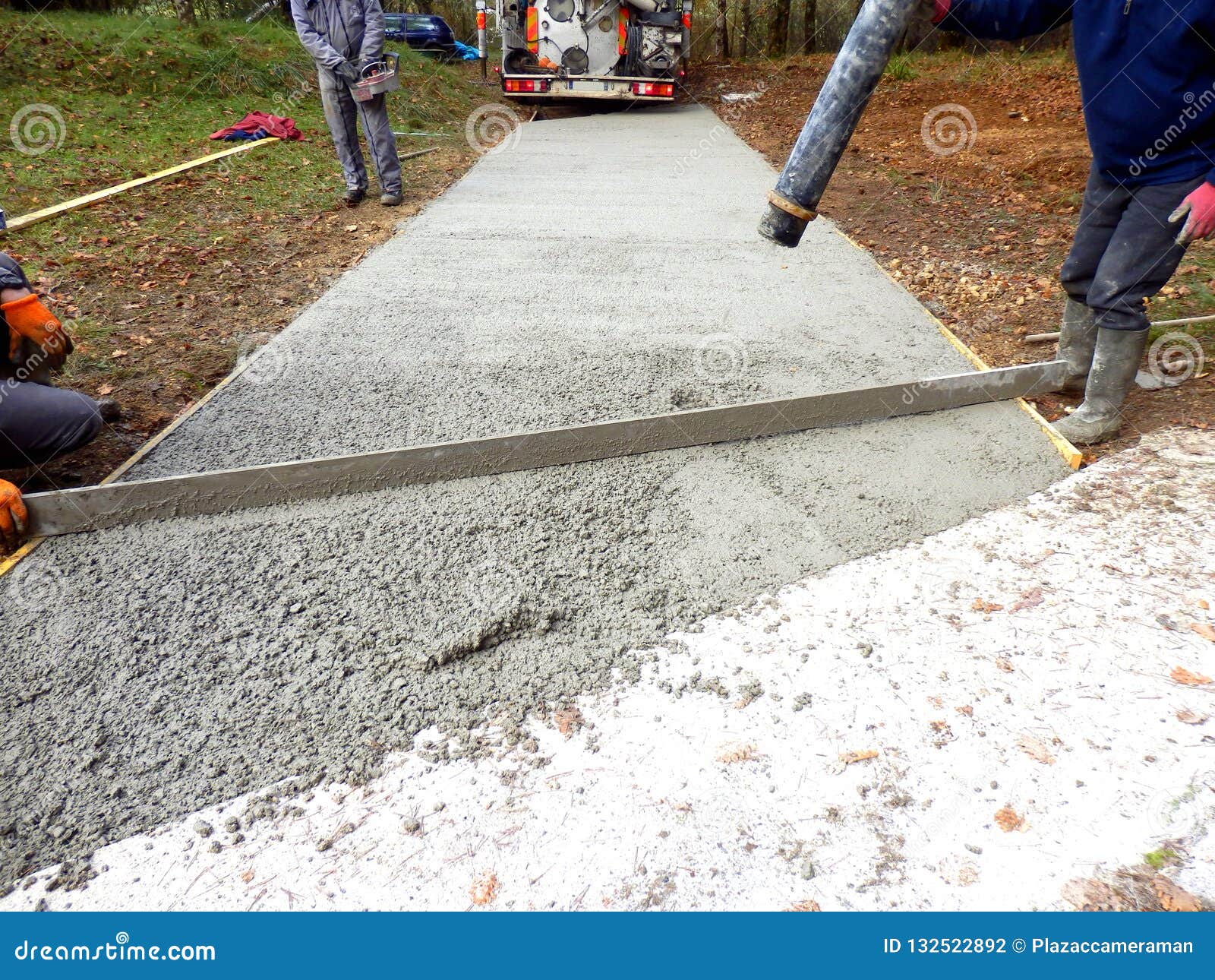 Pouring Cement stock photo. Image of industrial, steel - 132522892