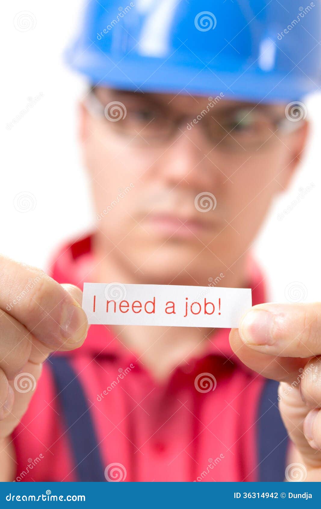Worker with sign stock photo. Image of tool, construction 36314942