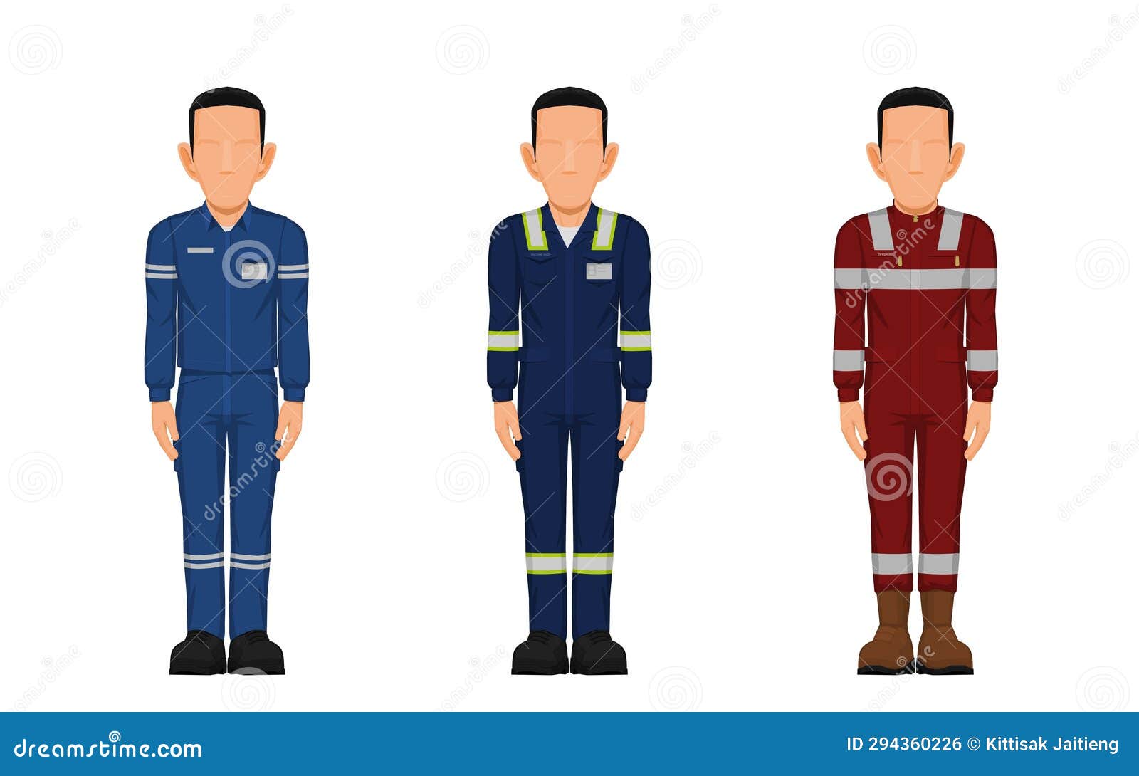 Worker is Standing Straight Stock Vector Illustration of pose, straight 294360226