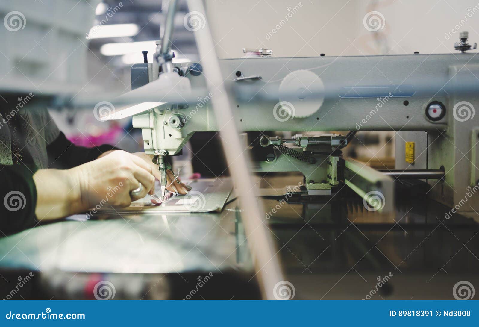 Worker in Textile Industry Sewing Stock Image Image of craft