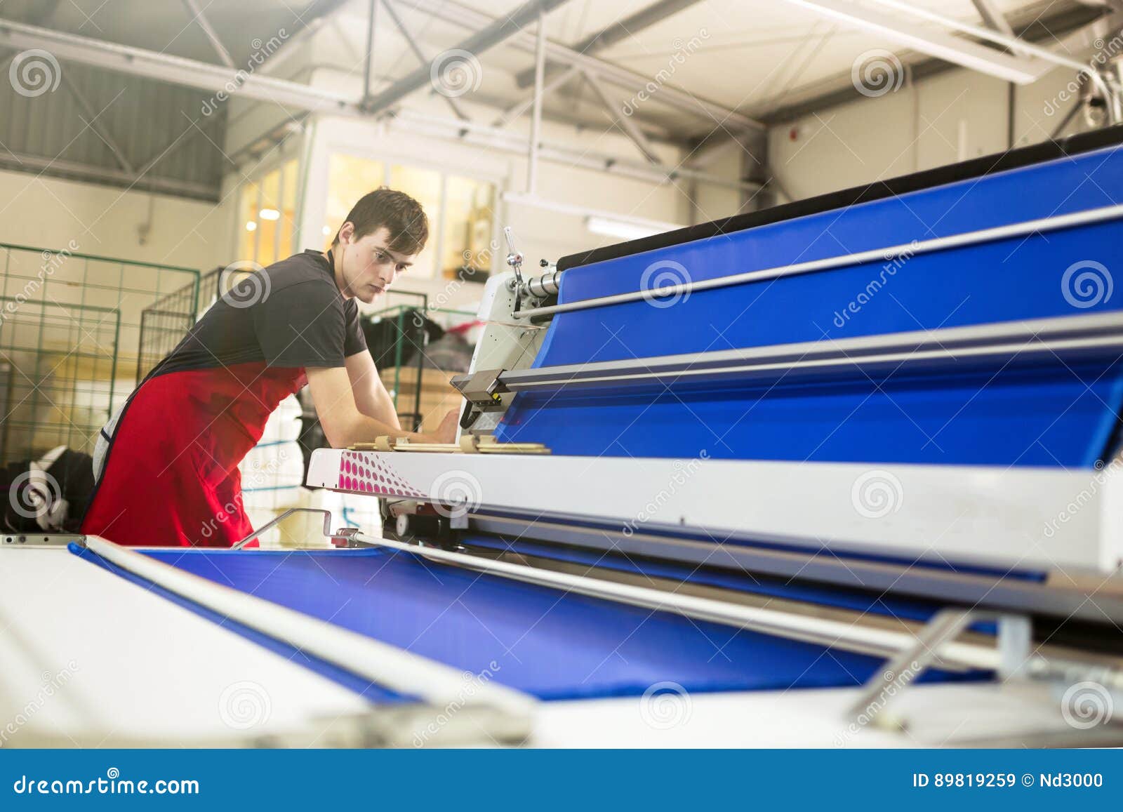 Worker Working in Fabric Industry Stock Image Image of manufacture