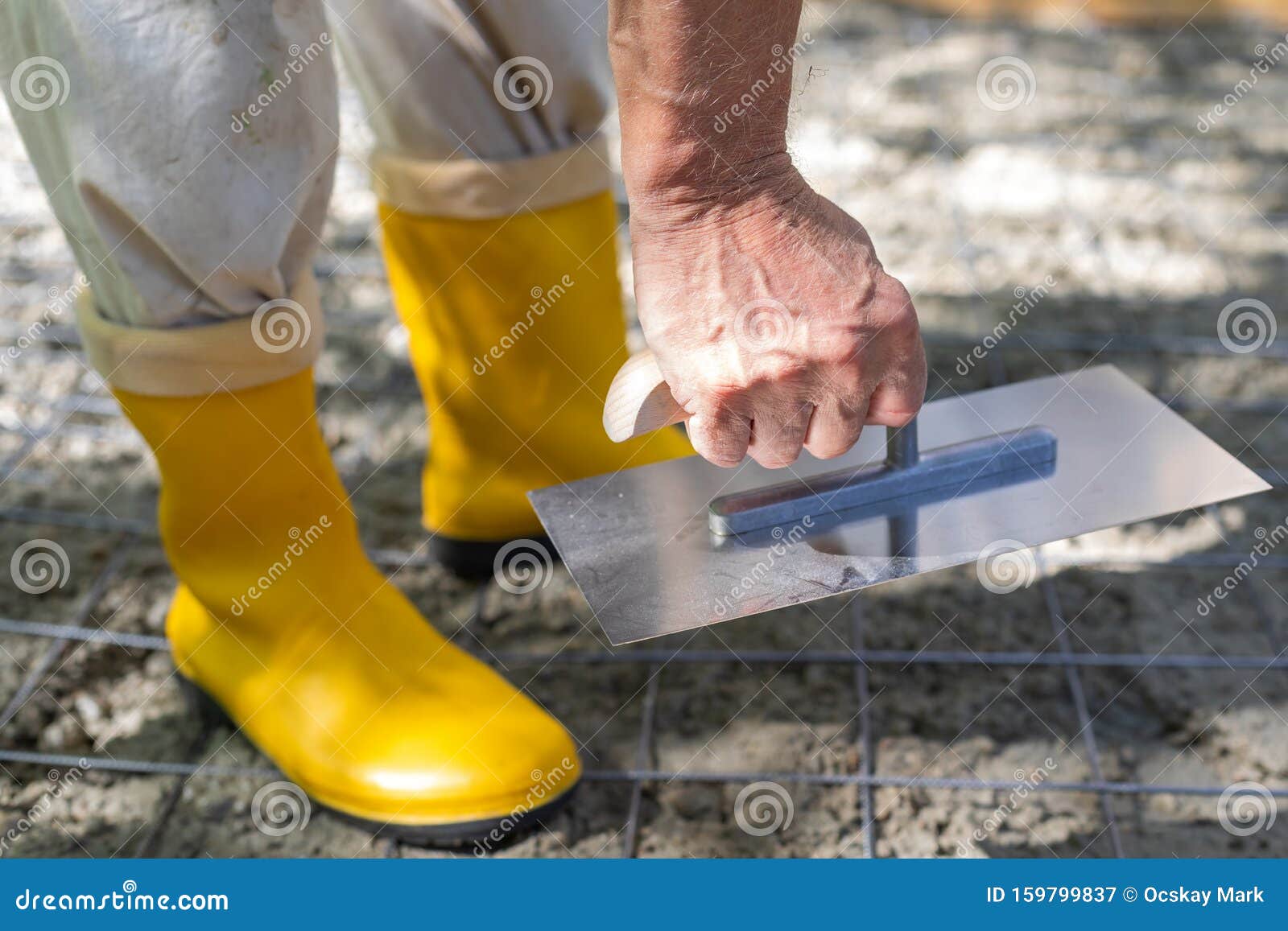 yellow concrete boots