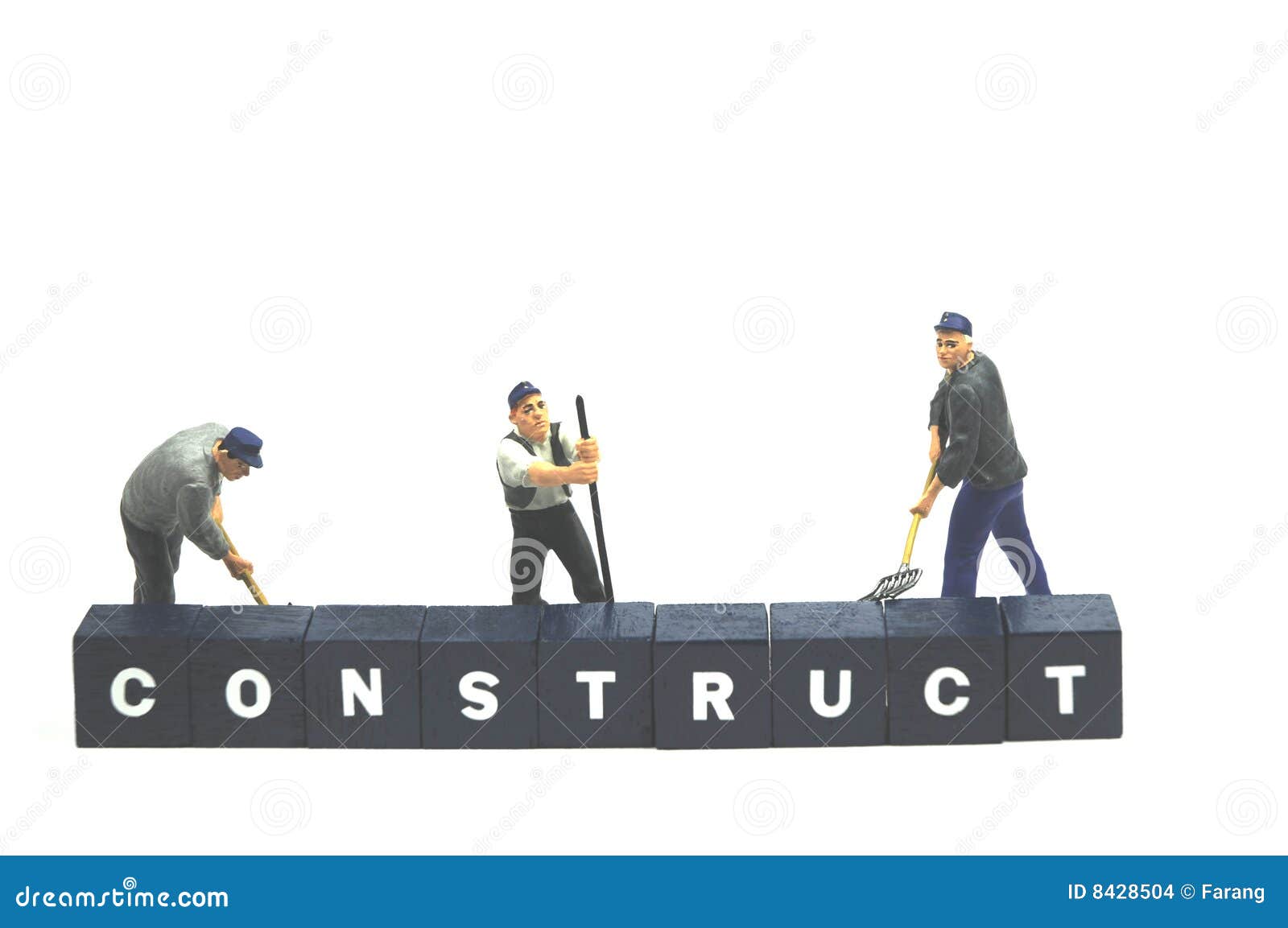 workers behind word construct