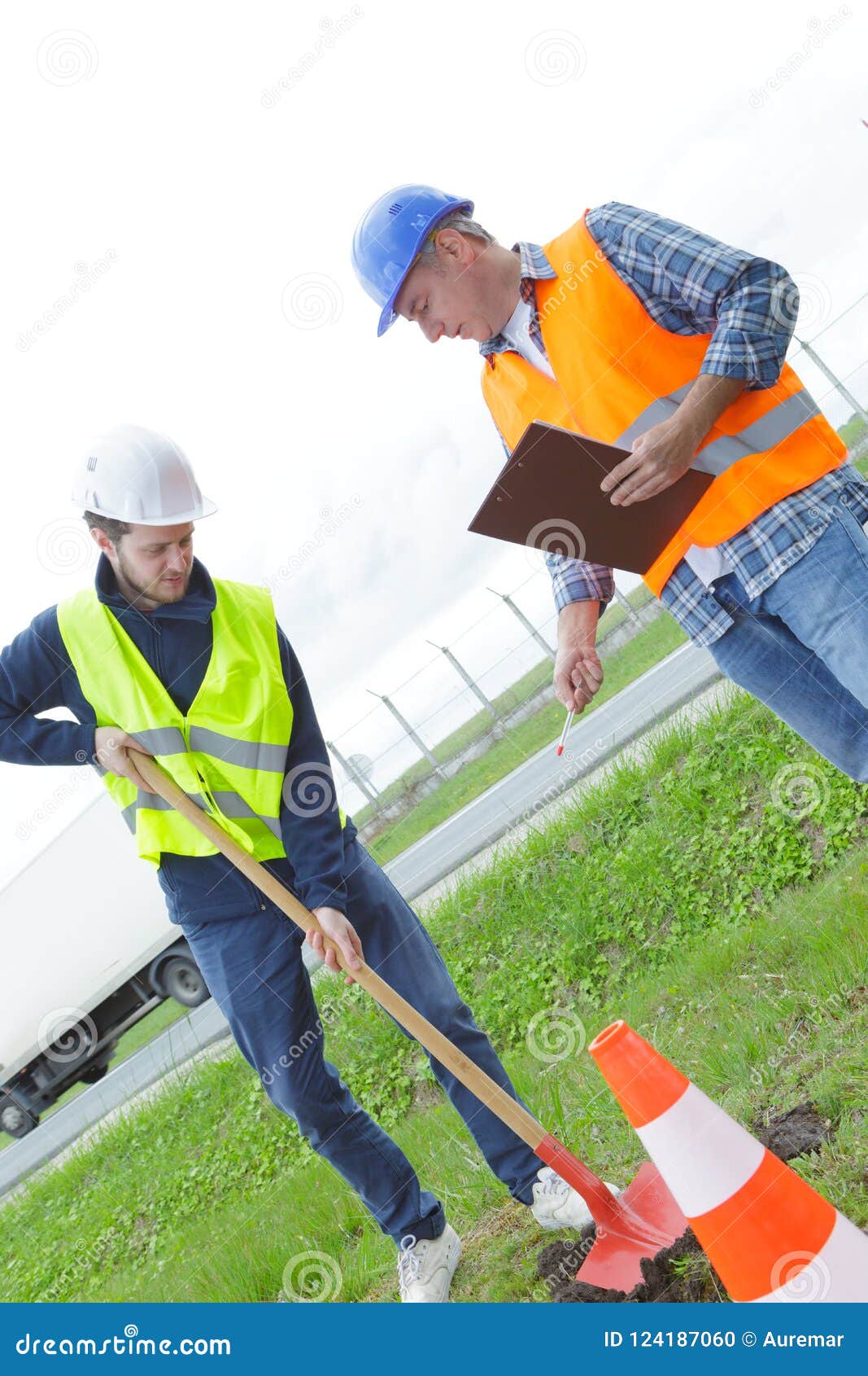 Build A Concrete Drain.Concrete Drainage. Stock Photography