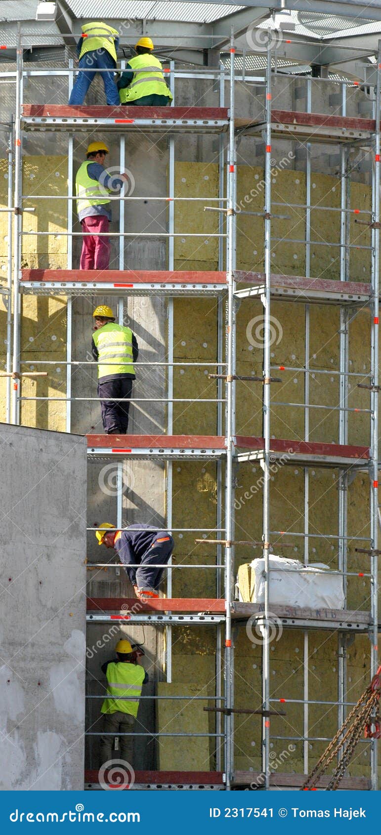 workers on falsework