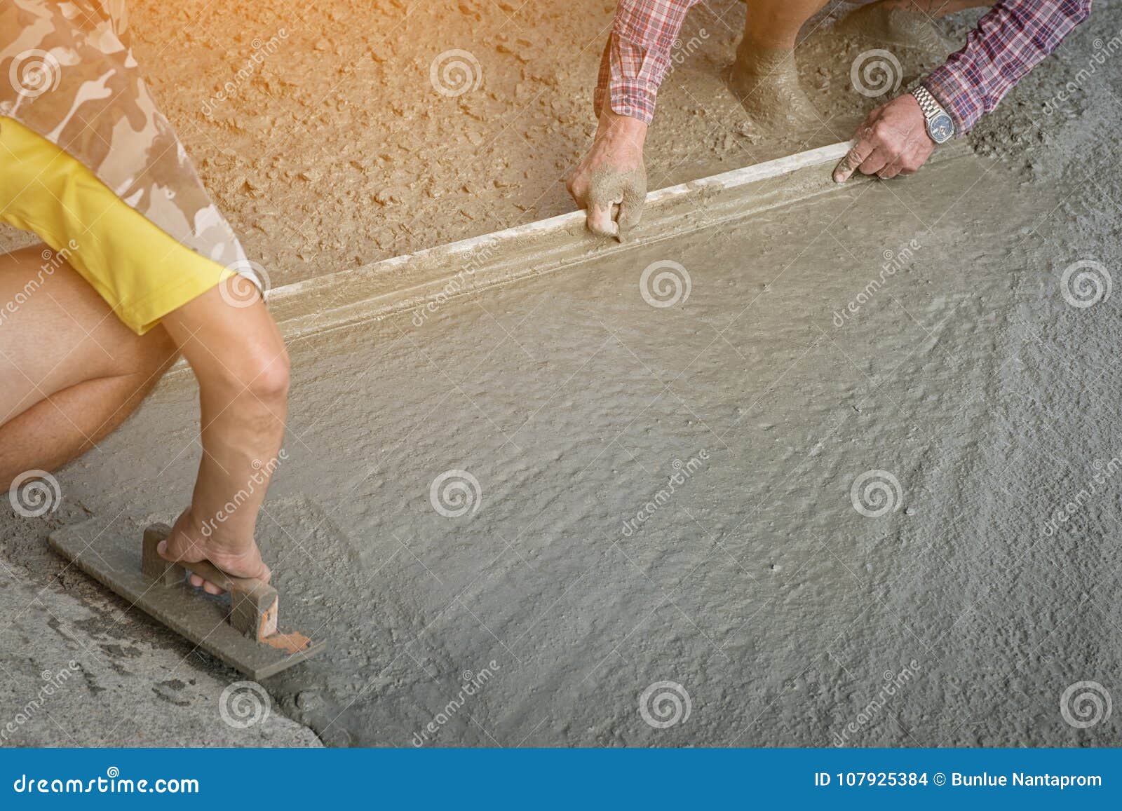 Workers Person Not Wearing Dirt Boots Digging With Hoe Shovel