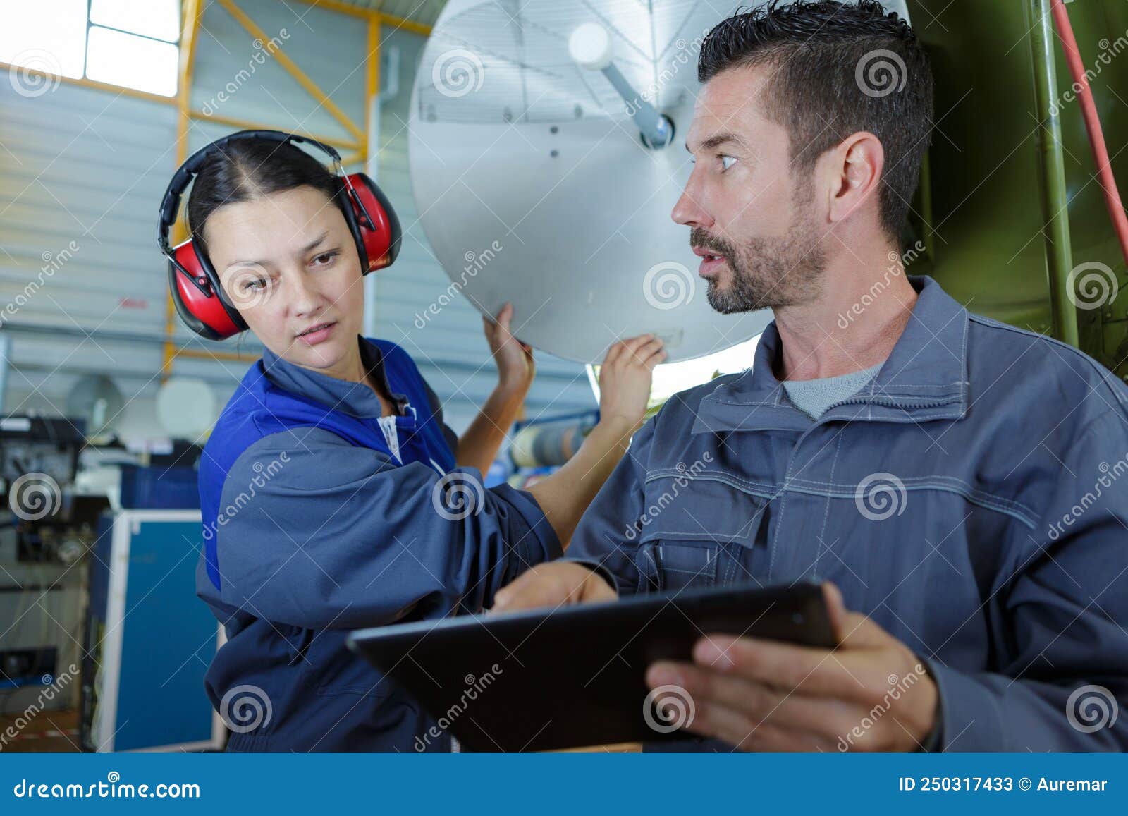 Workers on Satellite Factory Stock Image Image of communication