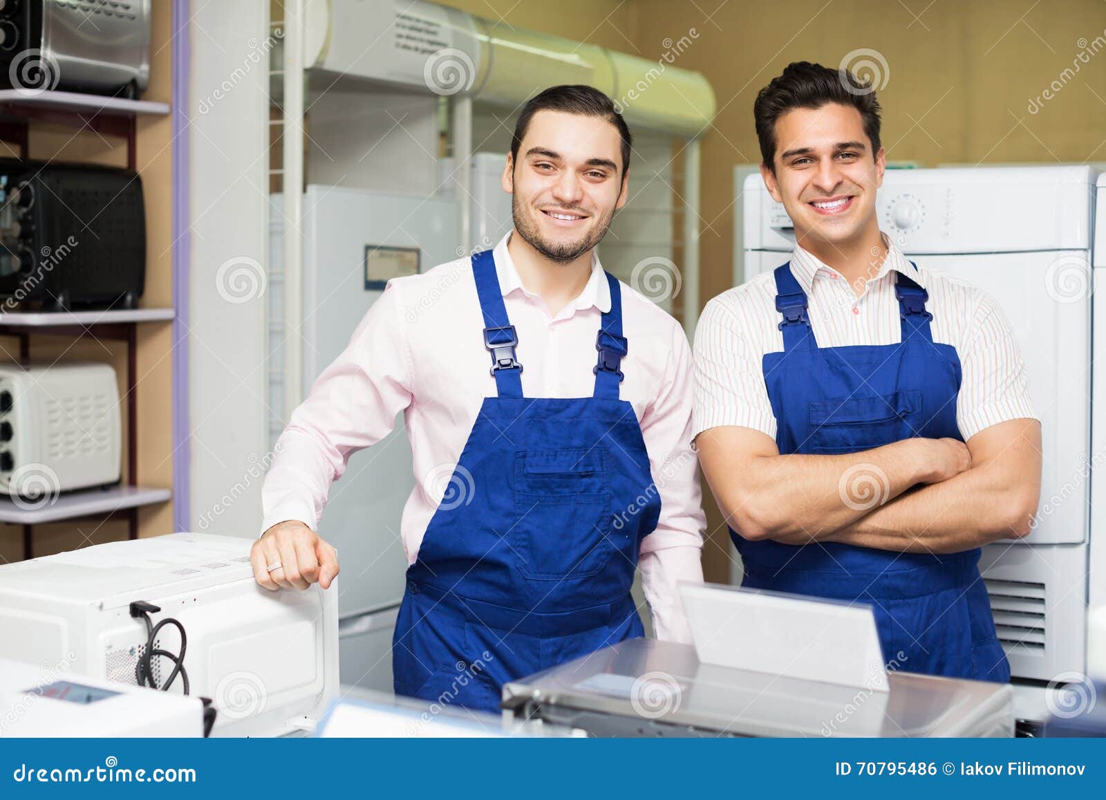 Workers Working at Household Stock Photo Image of person, helping