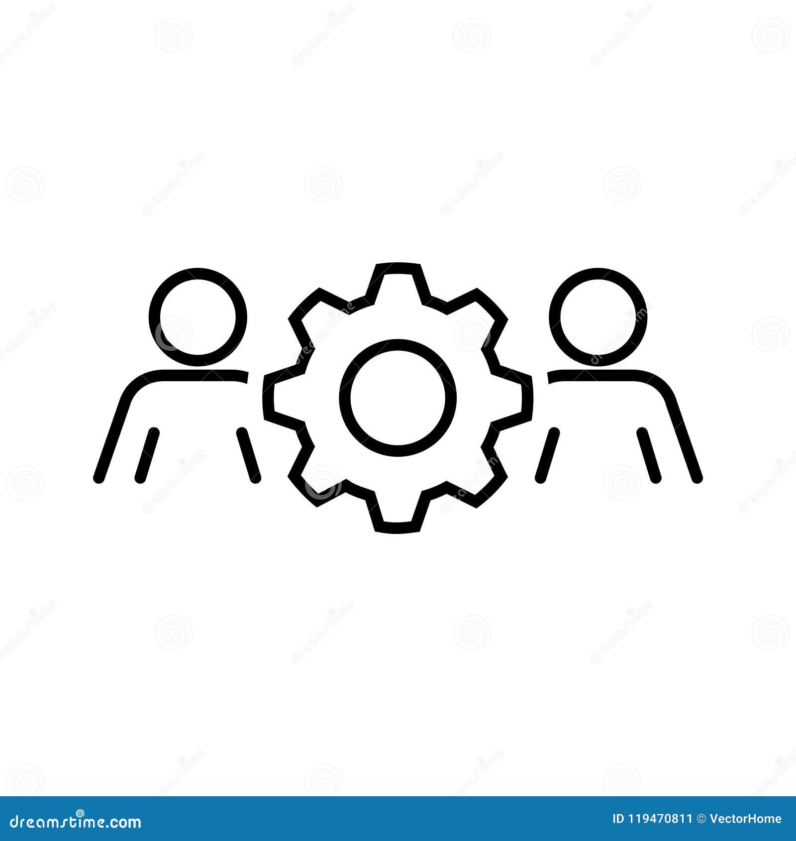 Workforce Organization Icon Vector Illustration Stock Vector