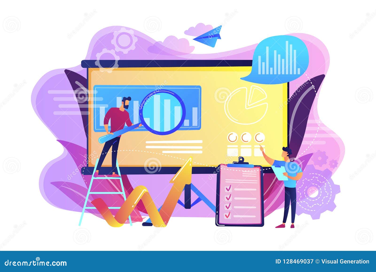 Risk Management Concept Vector Illustration. Stock Vector