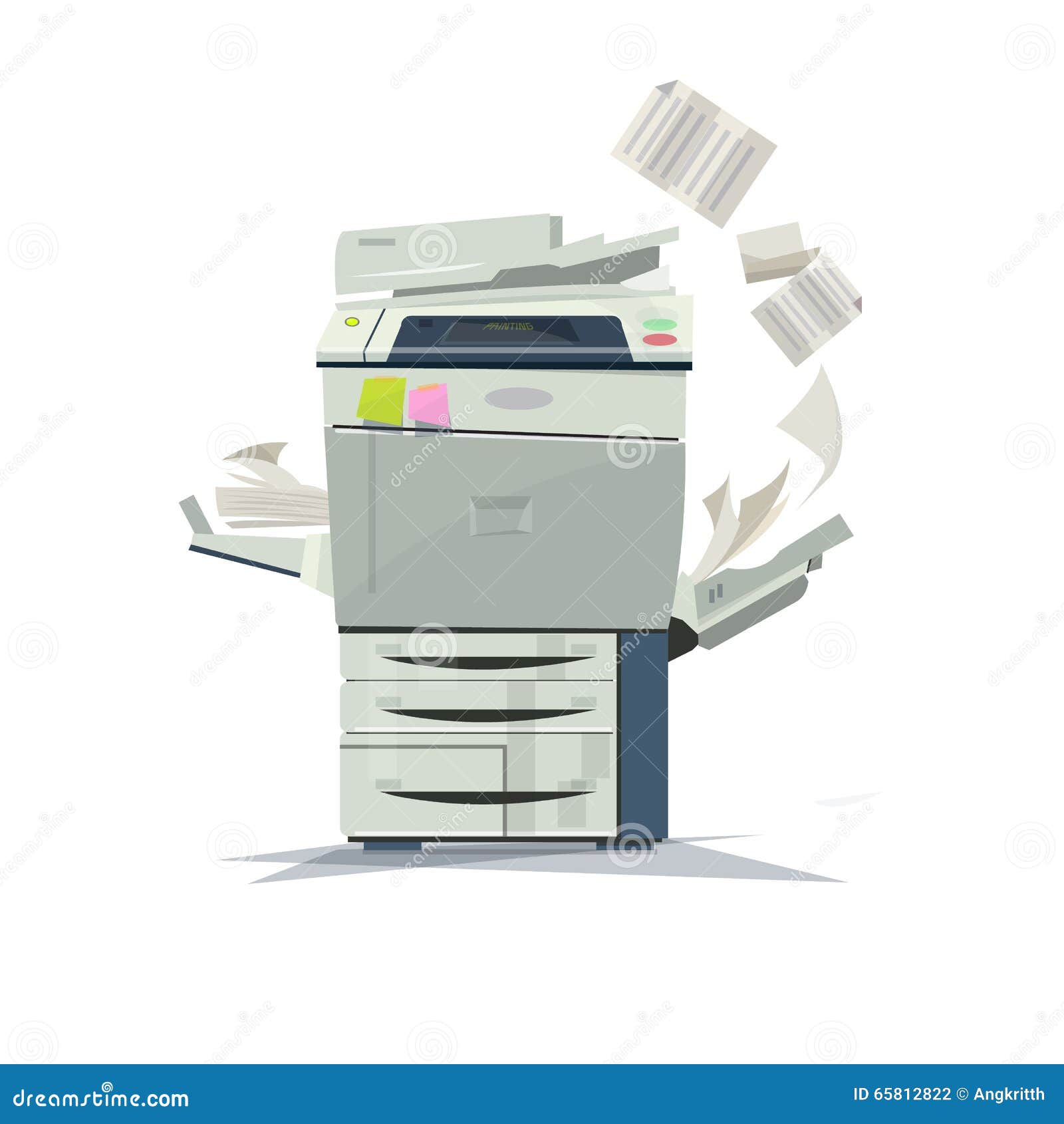 Working copier printer stock illustration. Illustration of laser