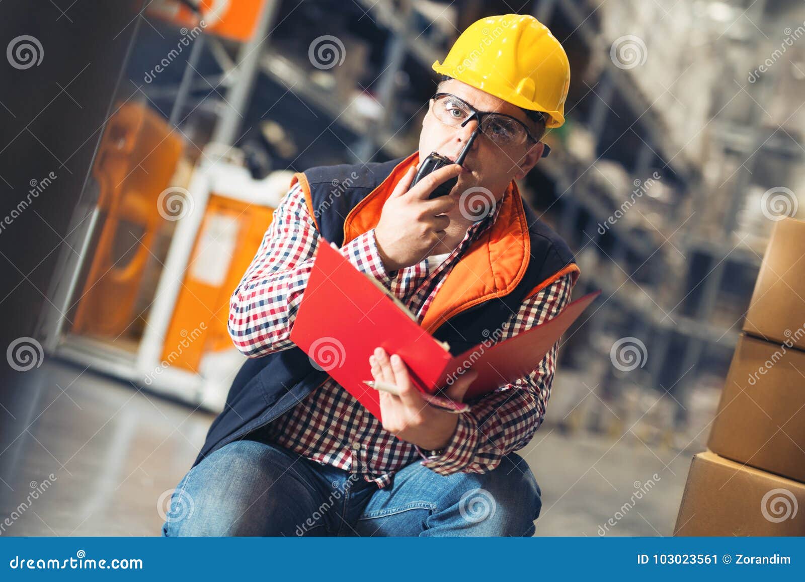 Working Hard. Warehouse Workers Stock Image Image of friendship