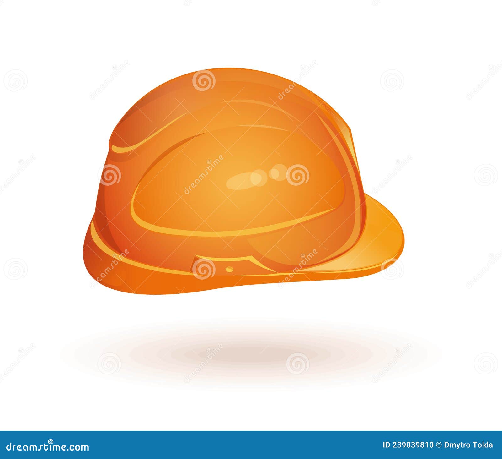 Working Helmet Side View. Hard Hat Icon Stock Vector Illustration of