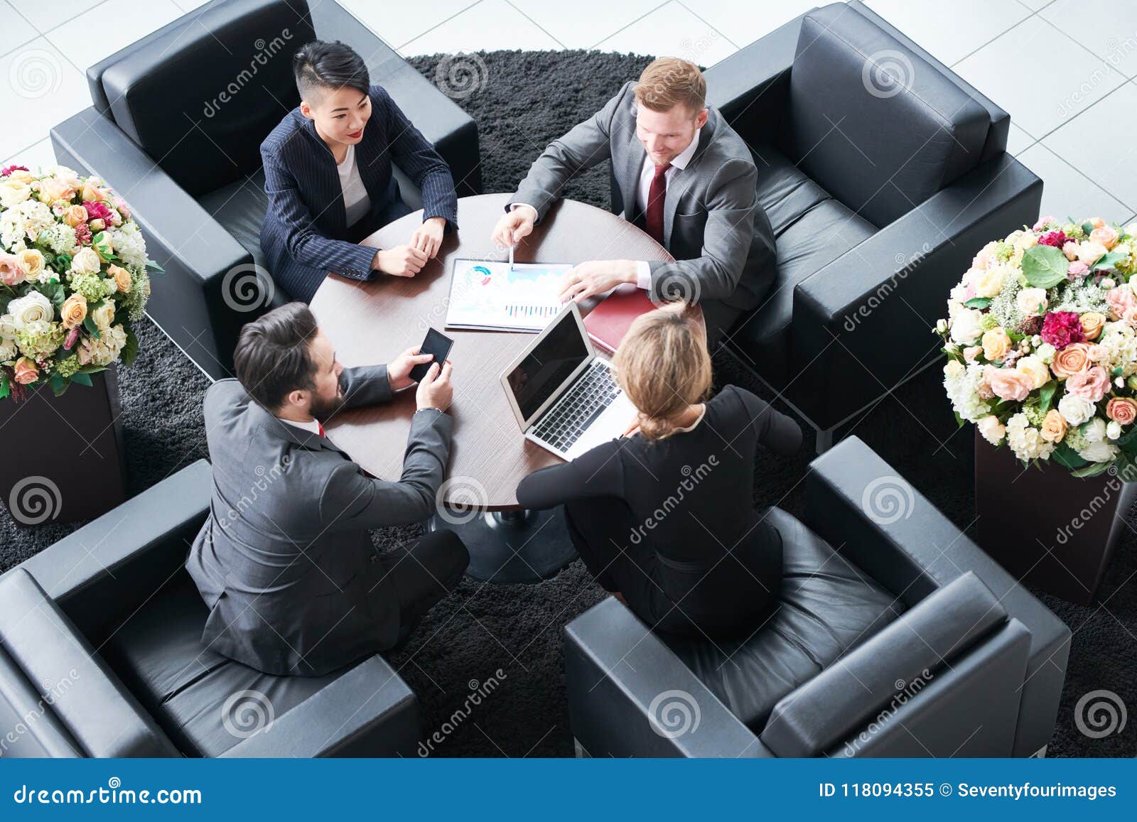 Working Meeting at Modern Boardroom Stock Image Image of sharing
