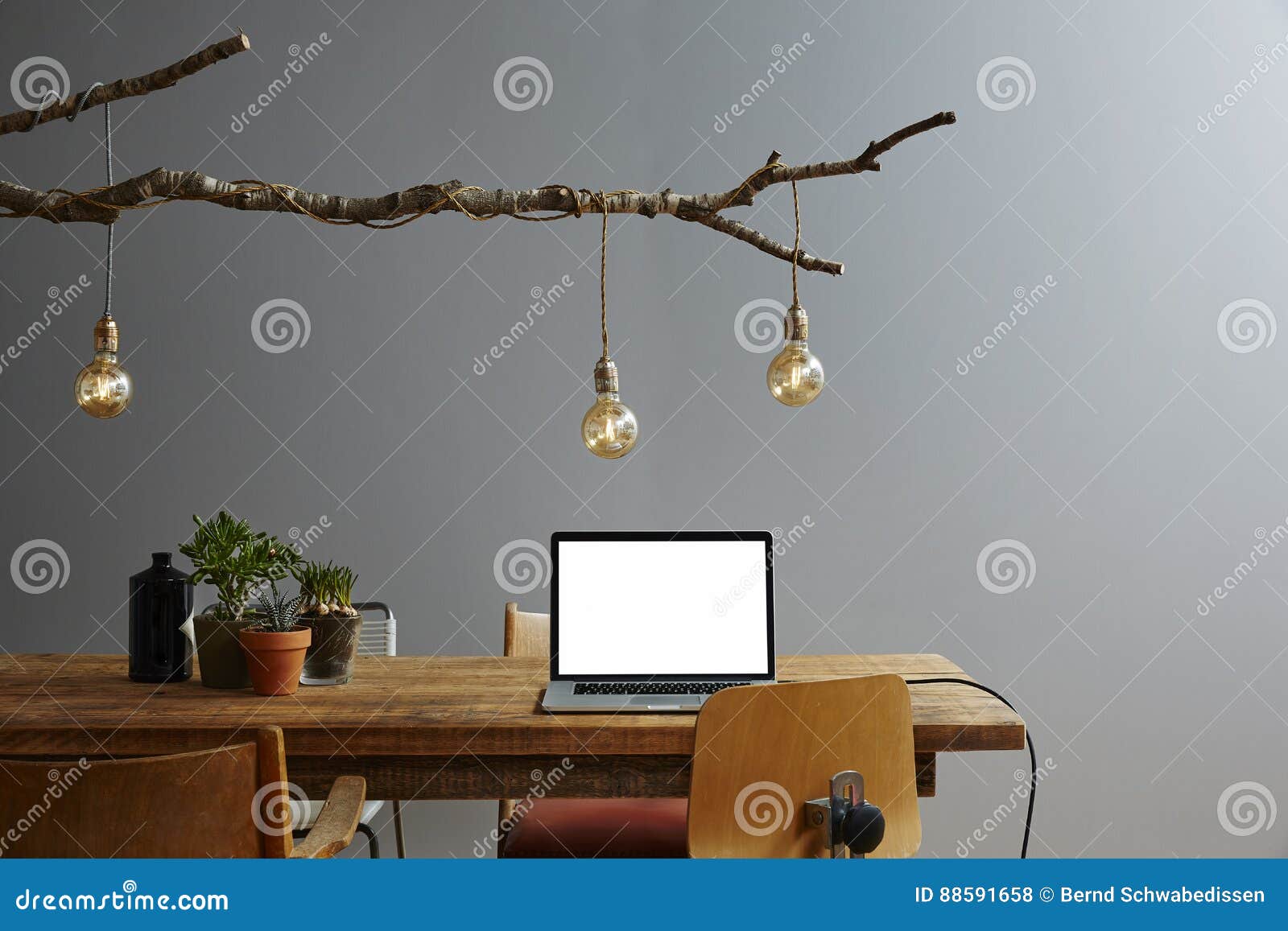 Working In A Modern Environment Lifestyle Interior Laptop Stock