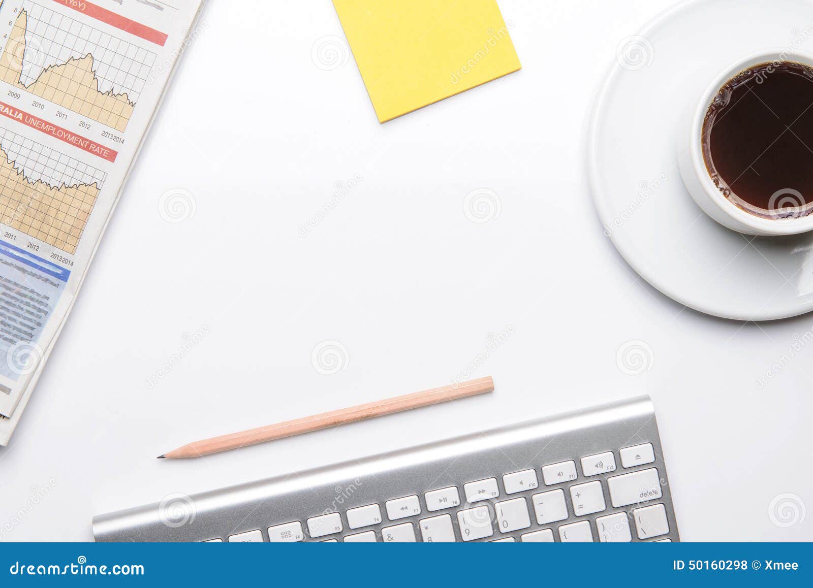 Working on Table with Office Supplies Stock Photo Image of paperwork