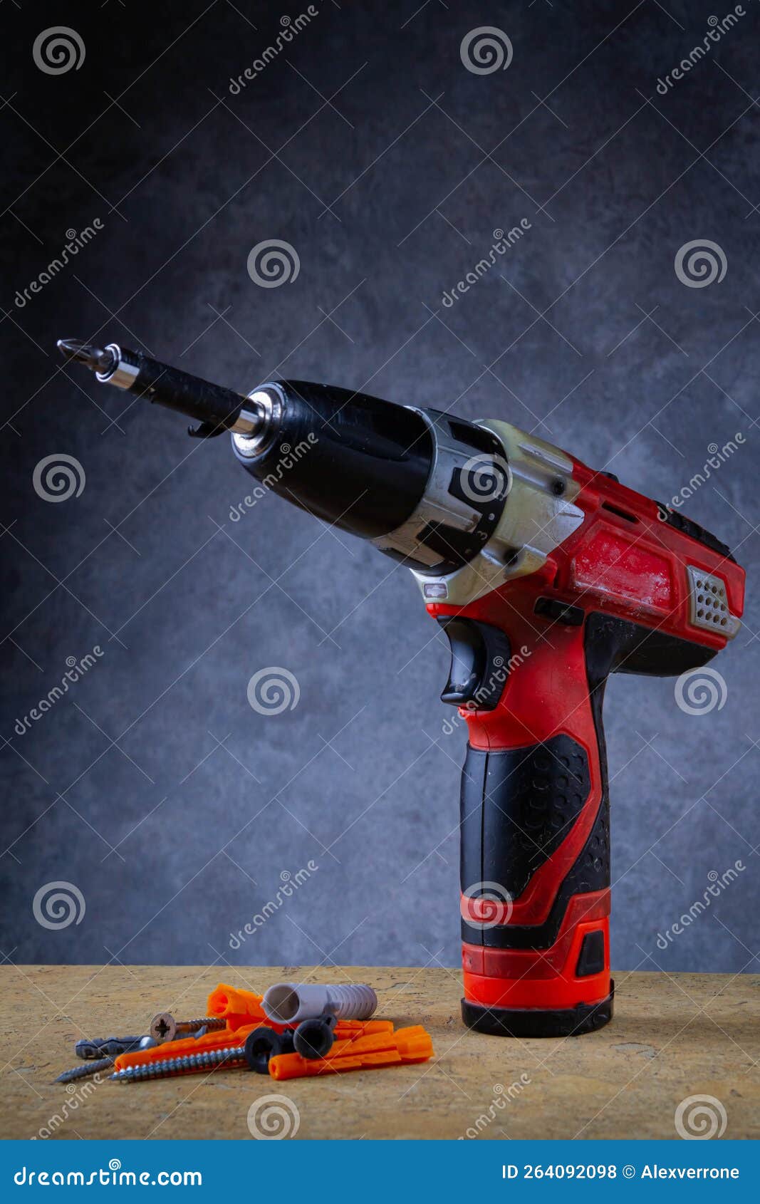 Working Tool. Old Screwdriver. Used Power Tools. Construction and