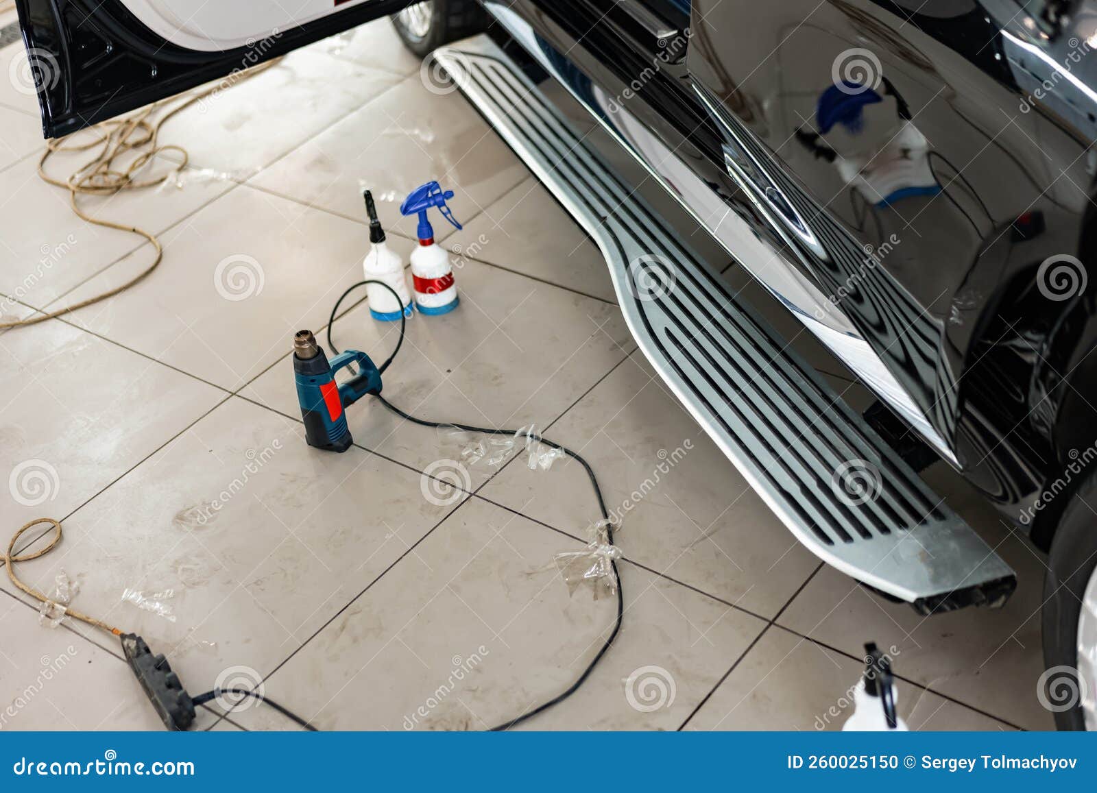 Working Tools in a Car Detailing Center Stock Photo Image of
