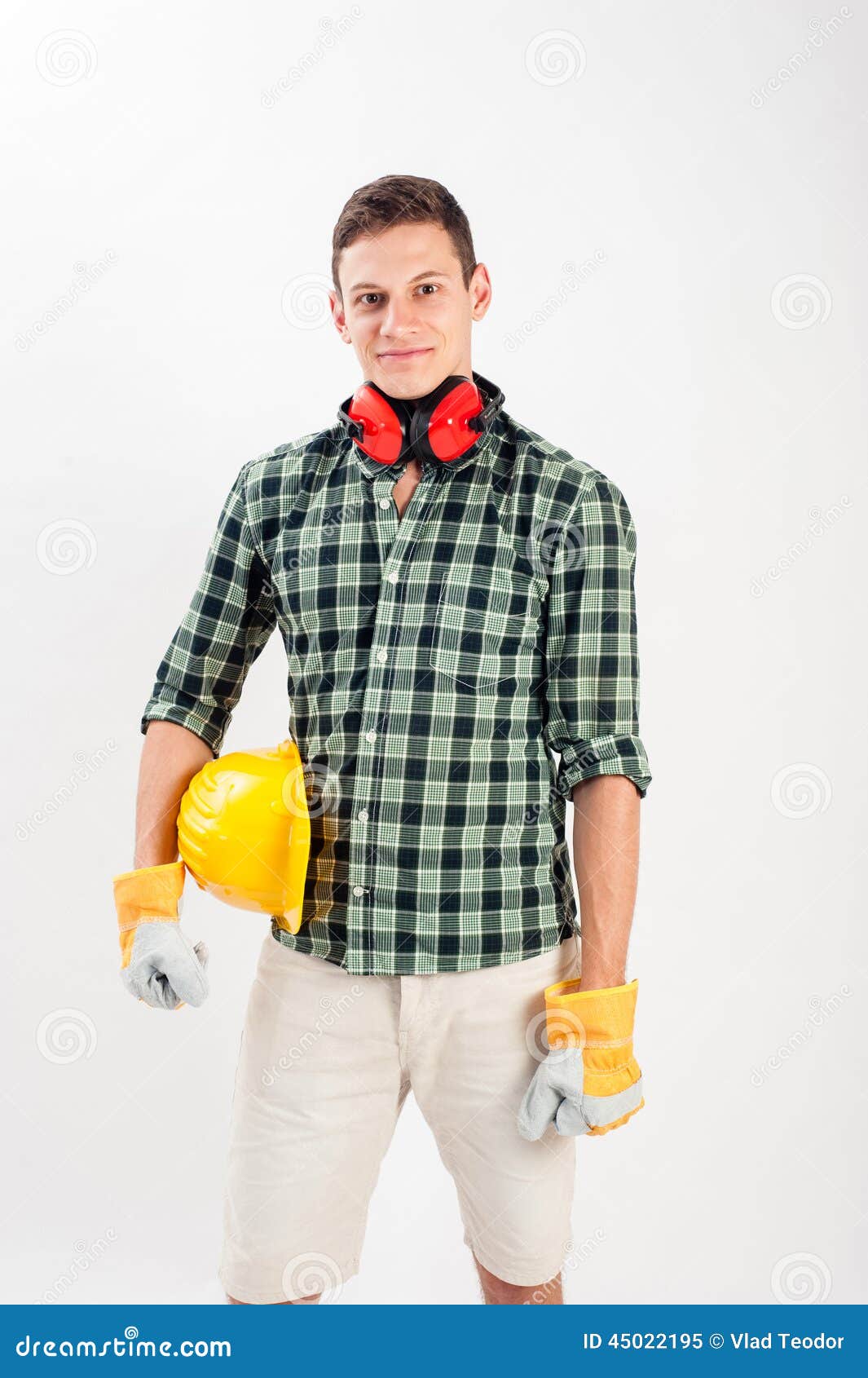 Workman Wearing Full Protective Gear Stock Image Image of future