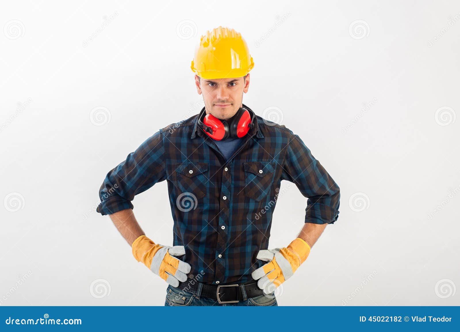 Workman Wearing Full Protective Gear Stock Photo Image of industrial