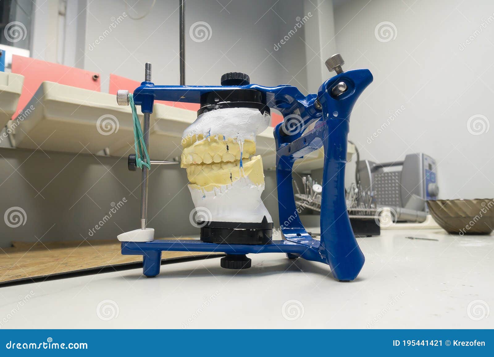 Workplace of a Dental Technician Stock Image Image of clinic