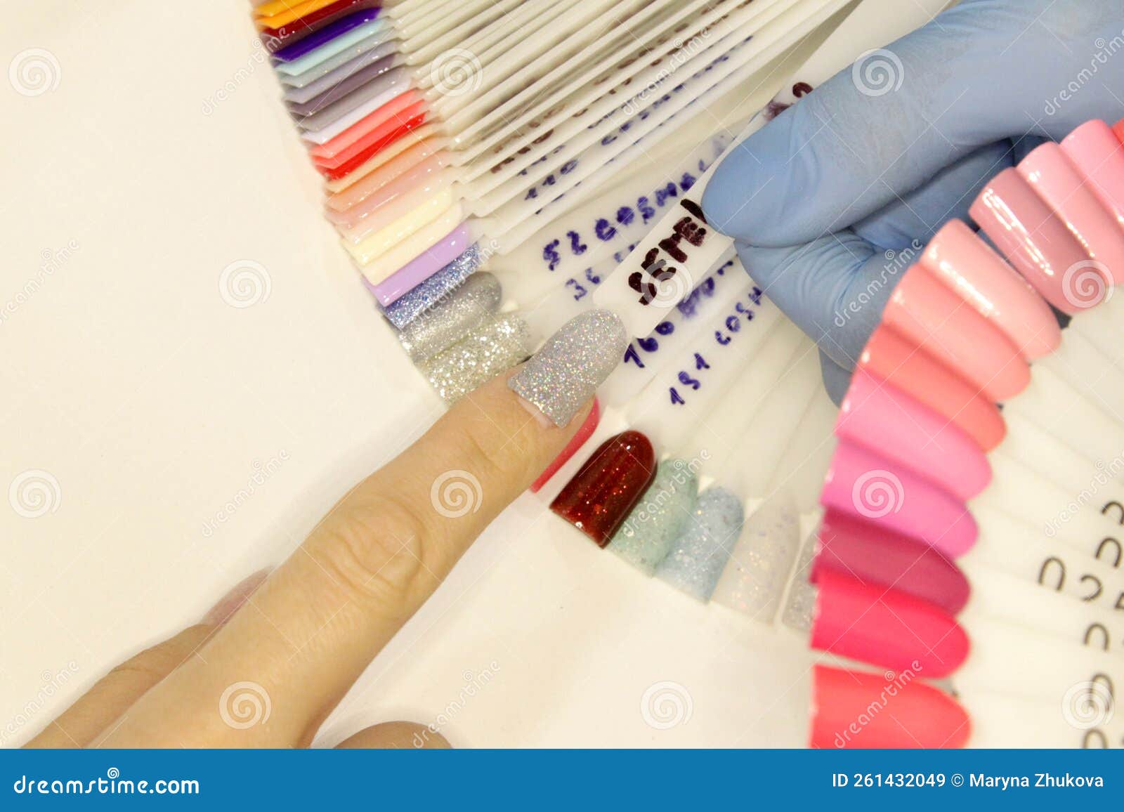 Workplace of a Manicure Master. a Salon Specialist Performs Work with a